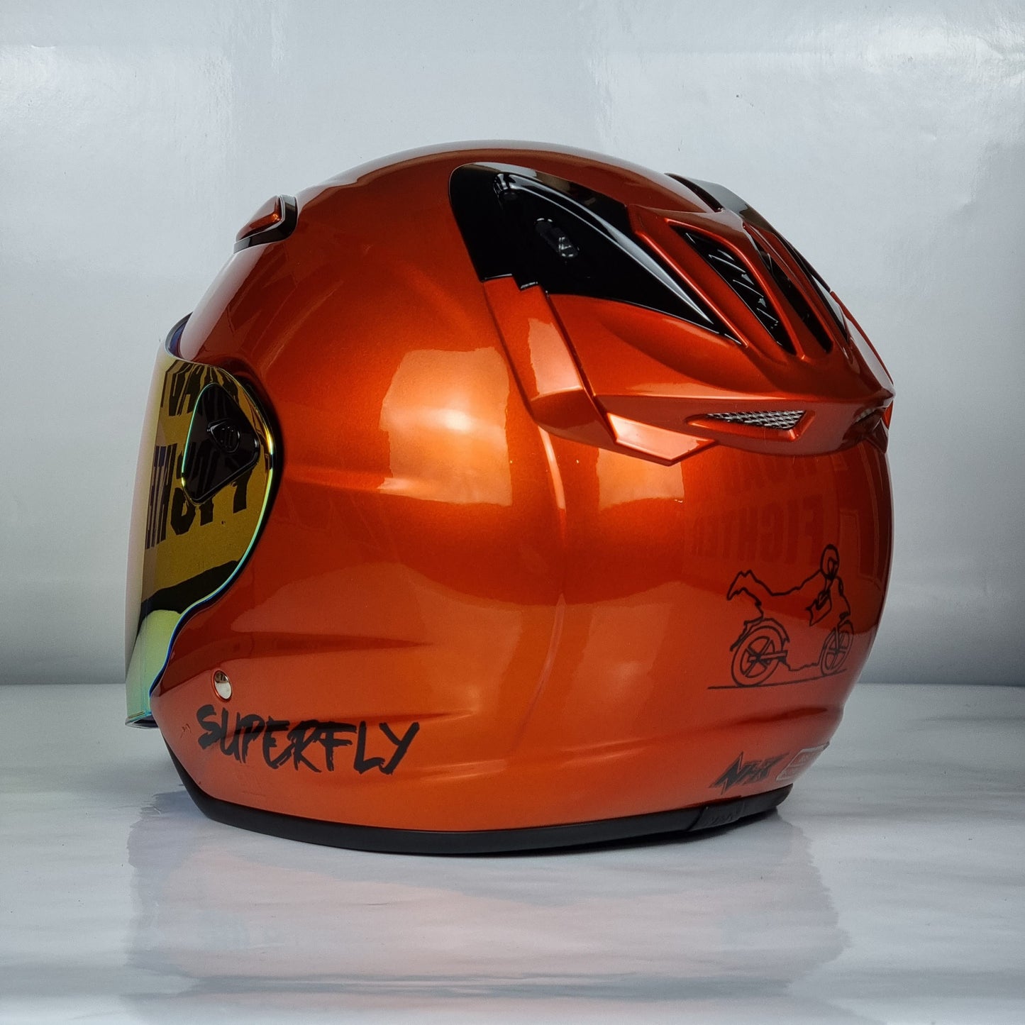 NHK Helmet X SUPERFLY R6 v2 Solid (BM Orange Glossy)