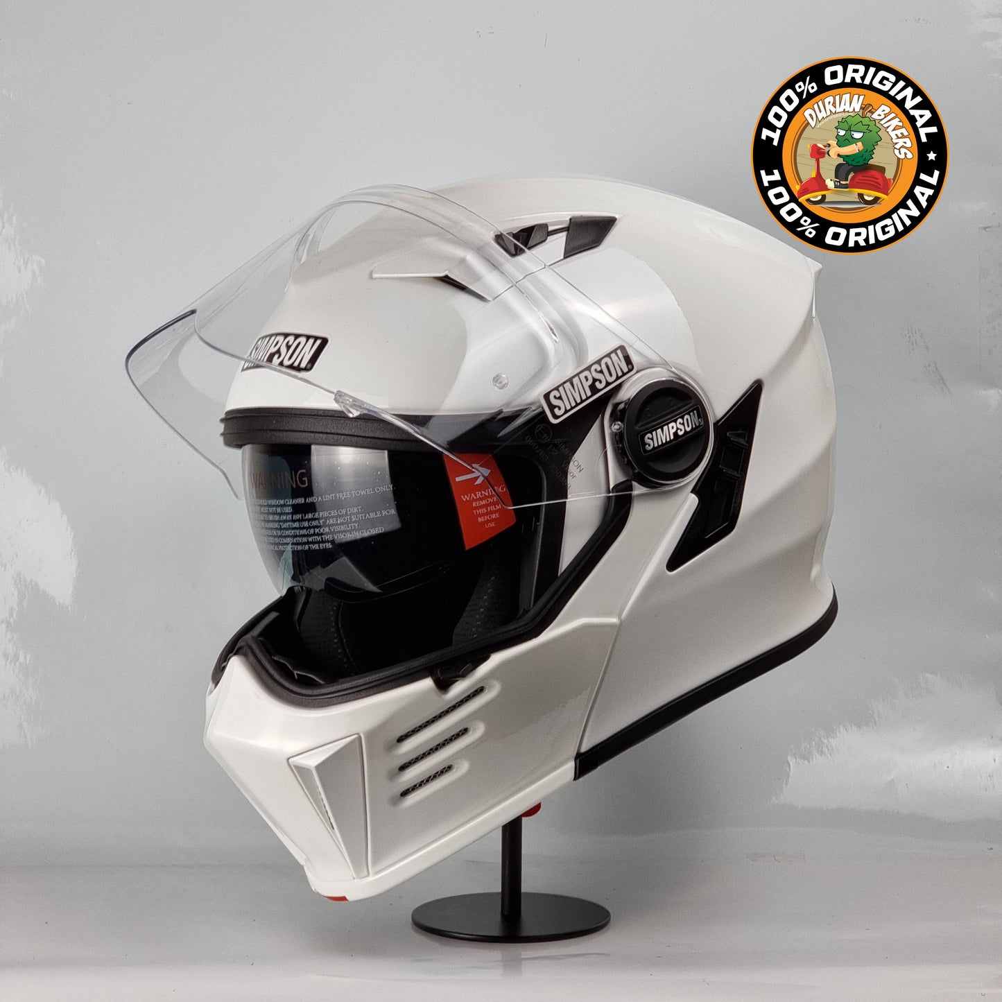 Simpson Helmet Darksome Bandit (Gloss White)