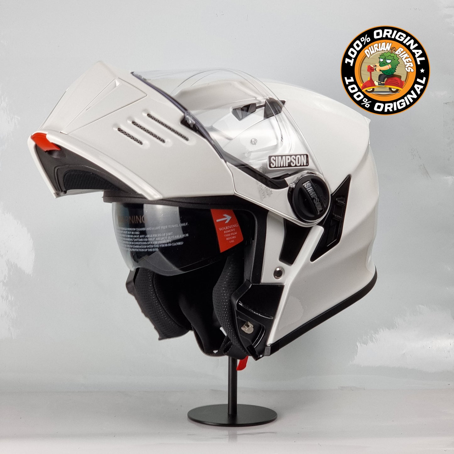 Simpson Helmet Darksome Bandit (Gloss White)