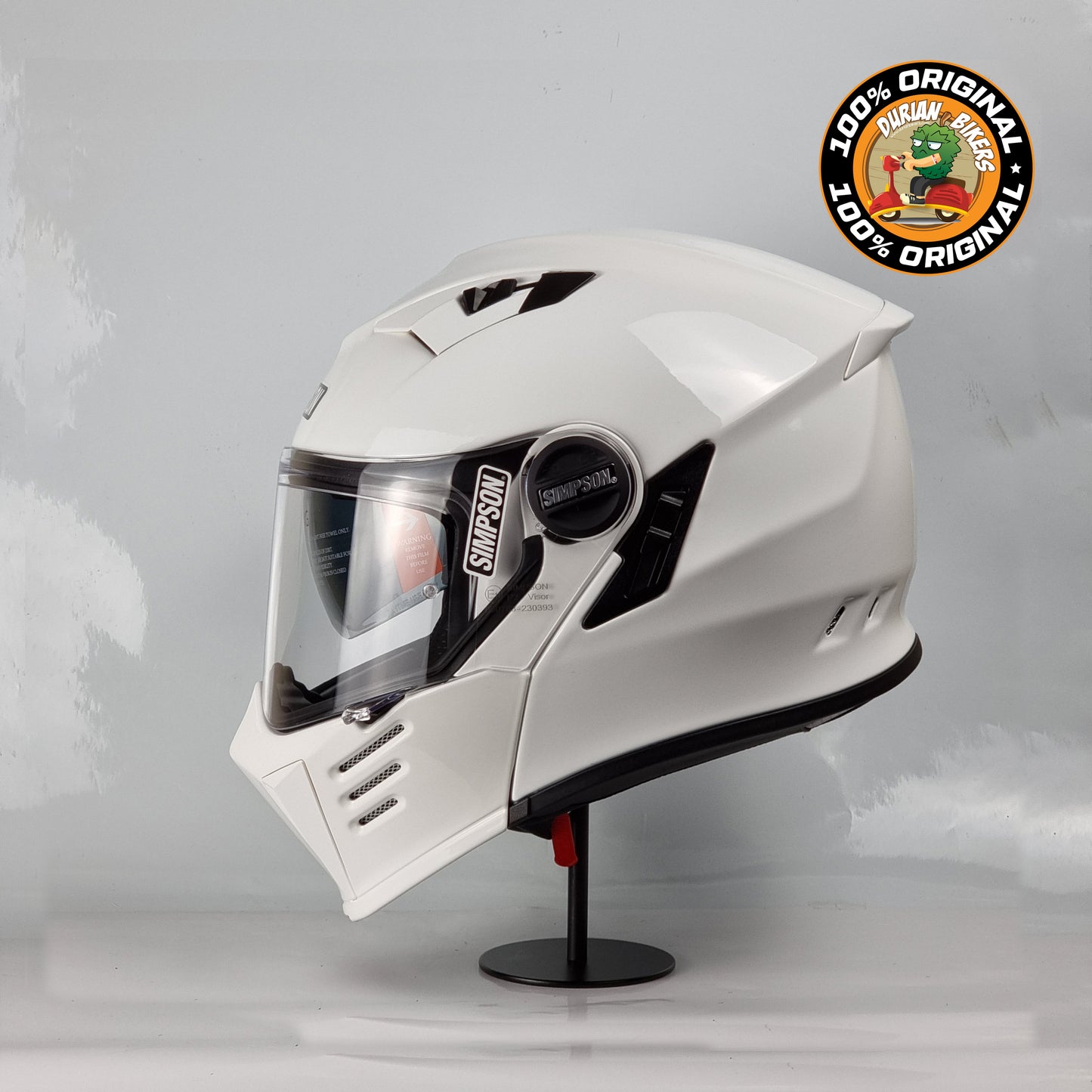 Simpson Helmet Darksome Bandit (Gloss White)