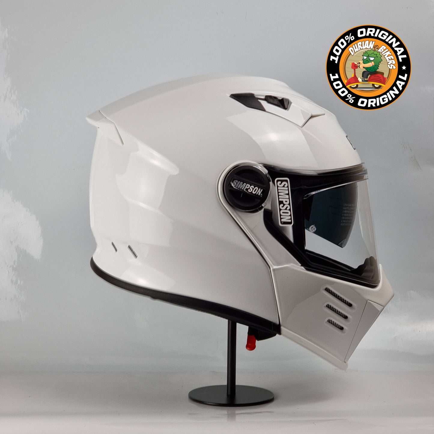 Simpson Helmet Darksome Bandit (Gloss White)