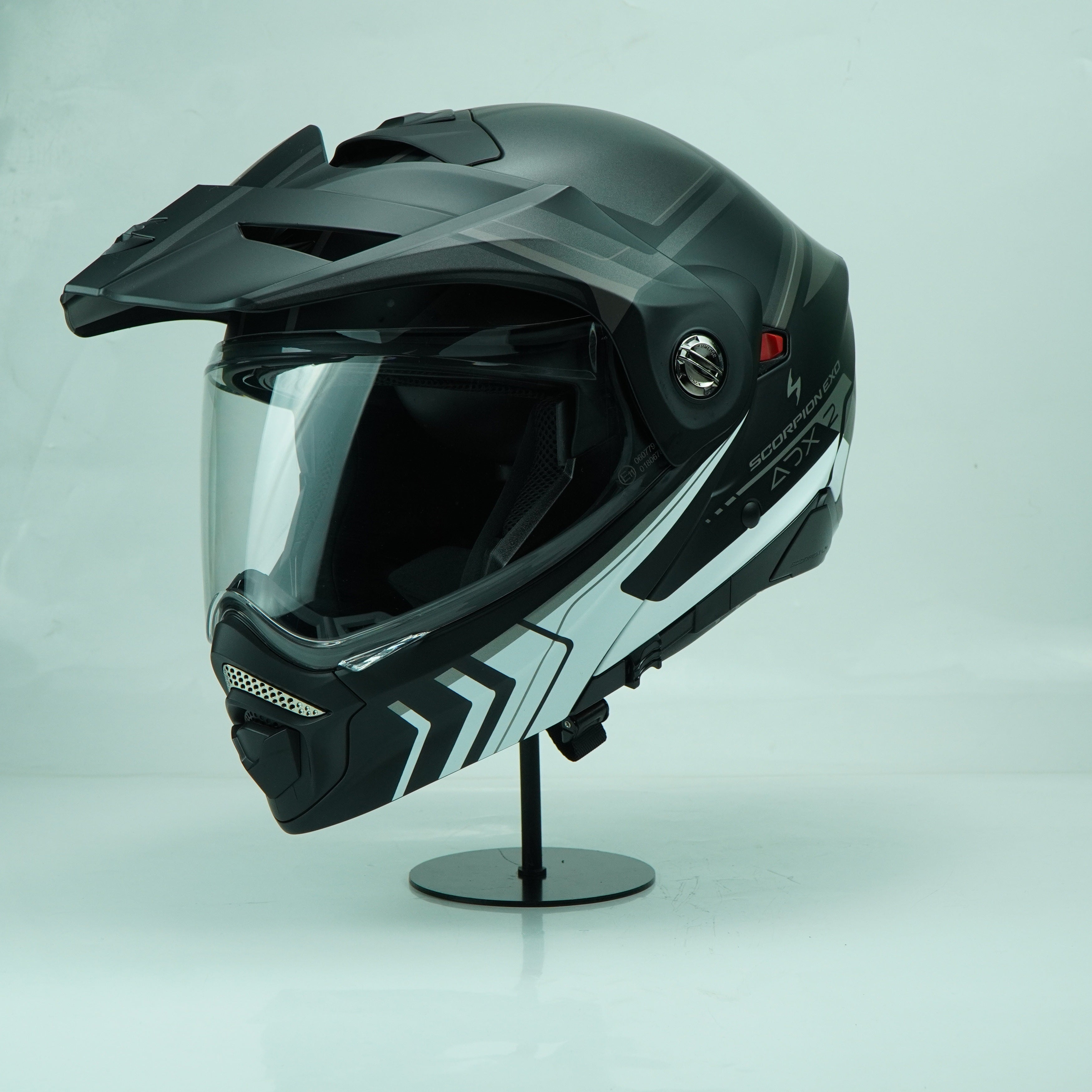 Scorpion Helmet ADX-2 (Lewis Matt Black Silver) – Durian Bikers
