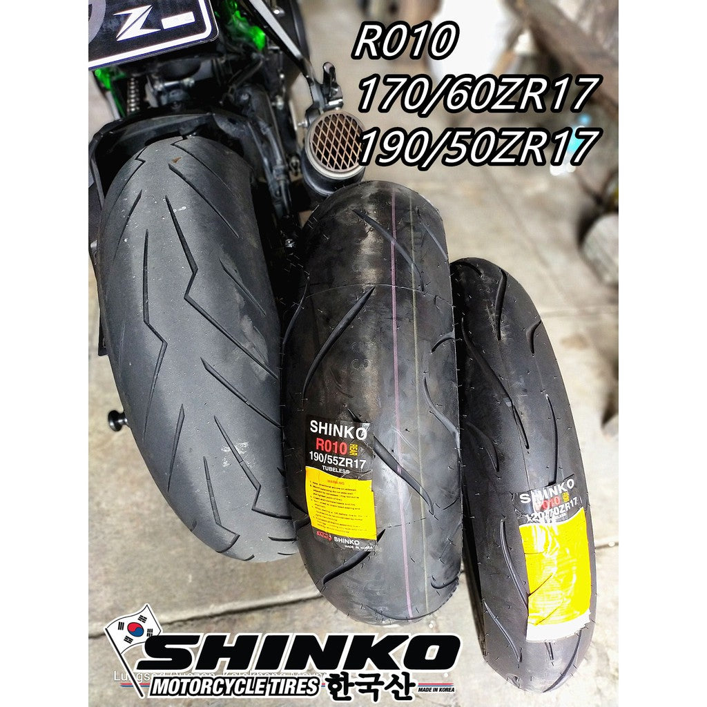 KOREA SHINKO TYRES SERIES R010 F010 190/50ZR17 170/60ZR17 190 50