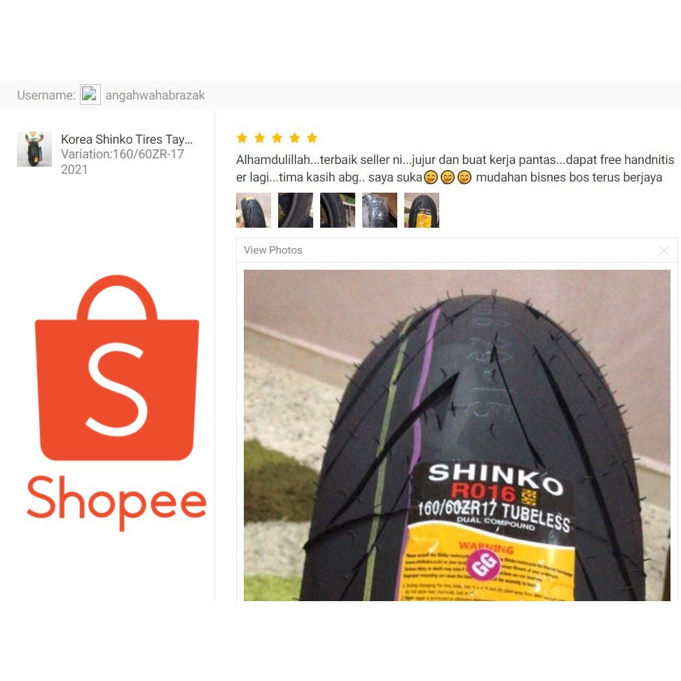 SHINKO TIRE TAYAR TYRES F016 R016 120/70 120/60 160/60 180/55 190/50 190/55 200/50 DUCATI SUZUKI KAWASAKI YAMAHA HONDA