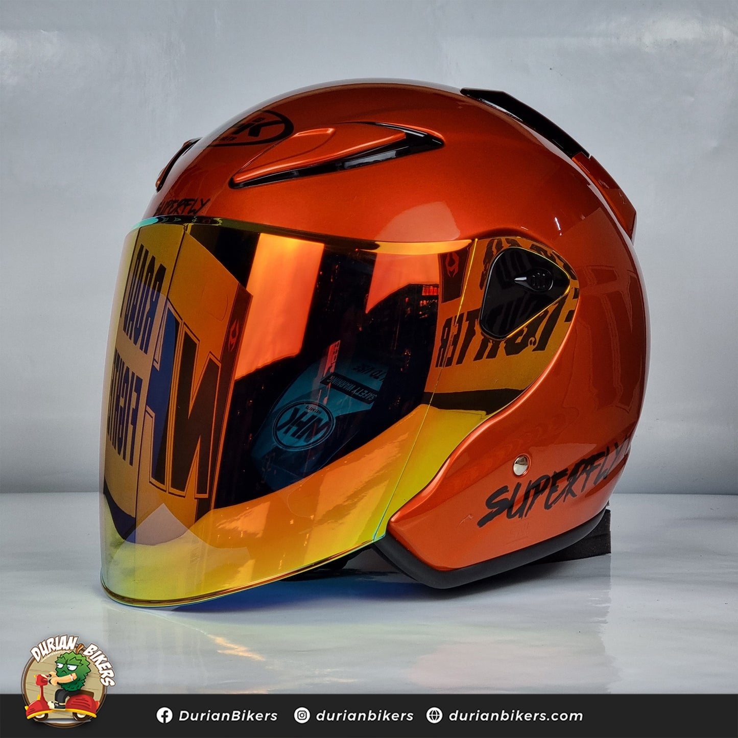 NHK Helmet X SUPERFLY R6 v2 Solid (BM Orange Glossy)