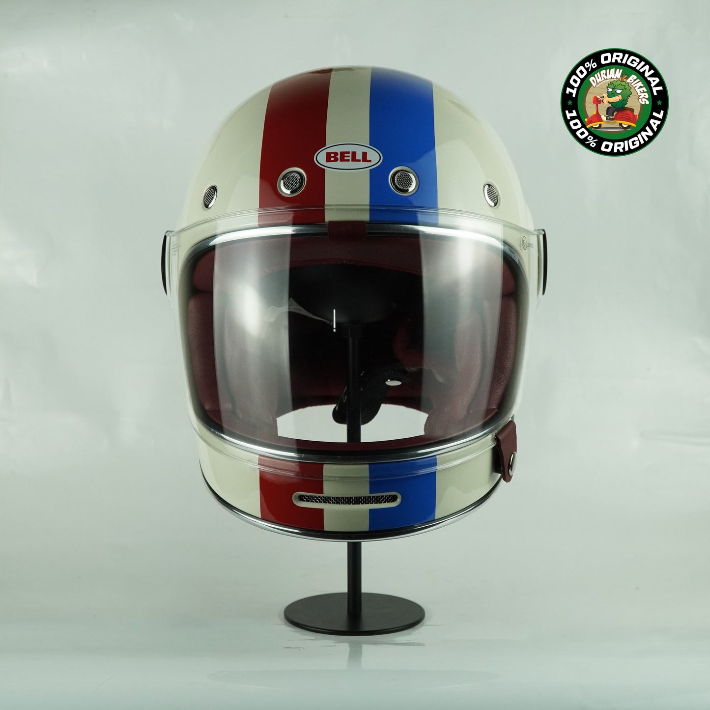 Bell Helmet Bullitt SE (Command Gloss Vintage White/OxBlood/Blue)