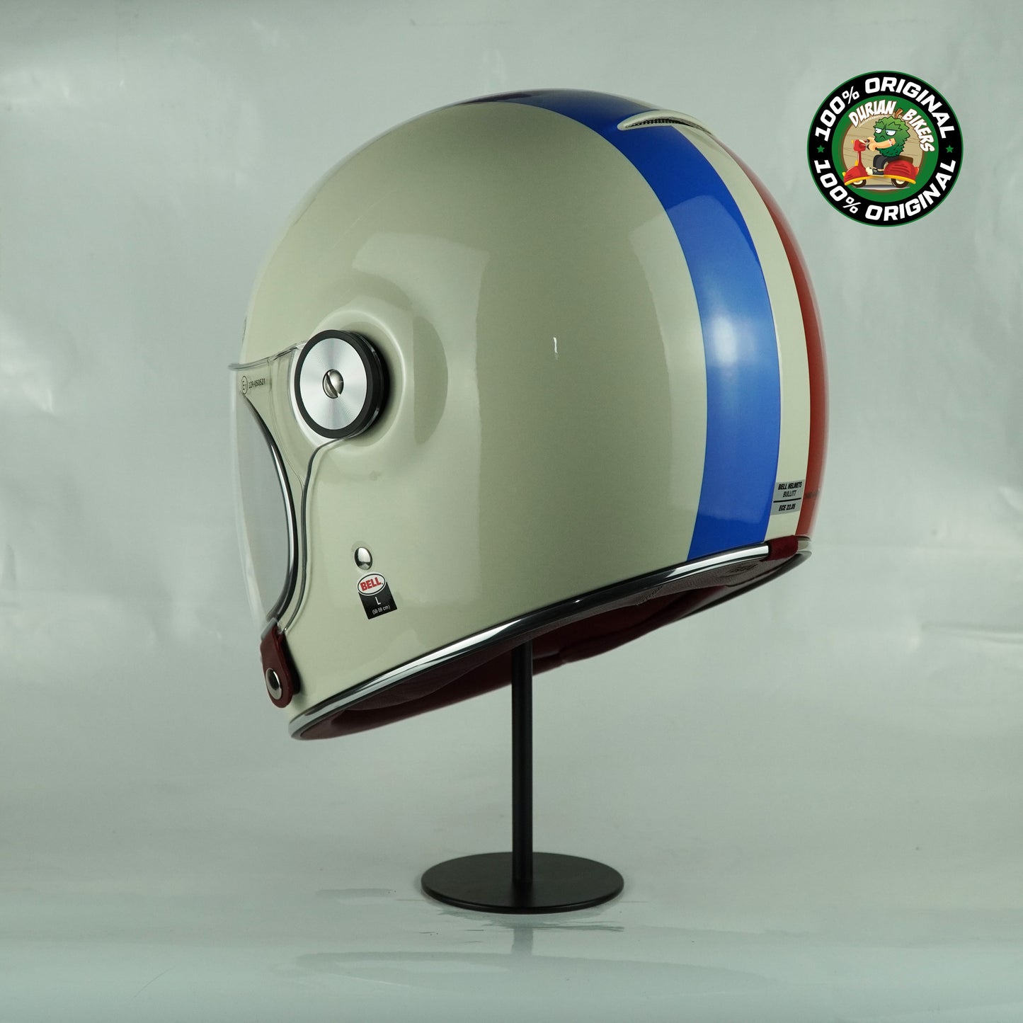 Bell Helmet Bullitt SE (Command Gloss Vintage White/OxBlood/Blue)