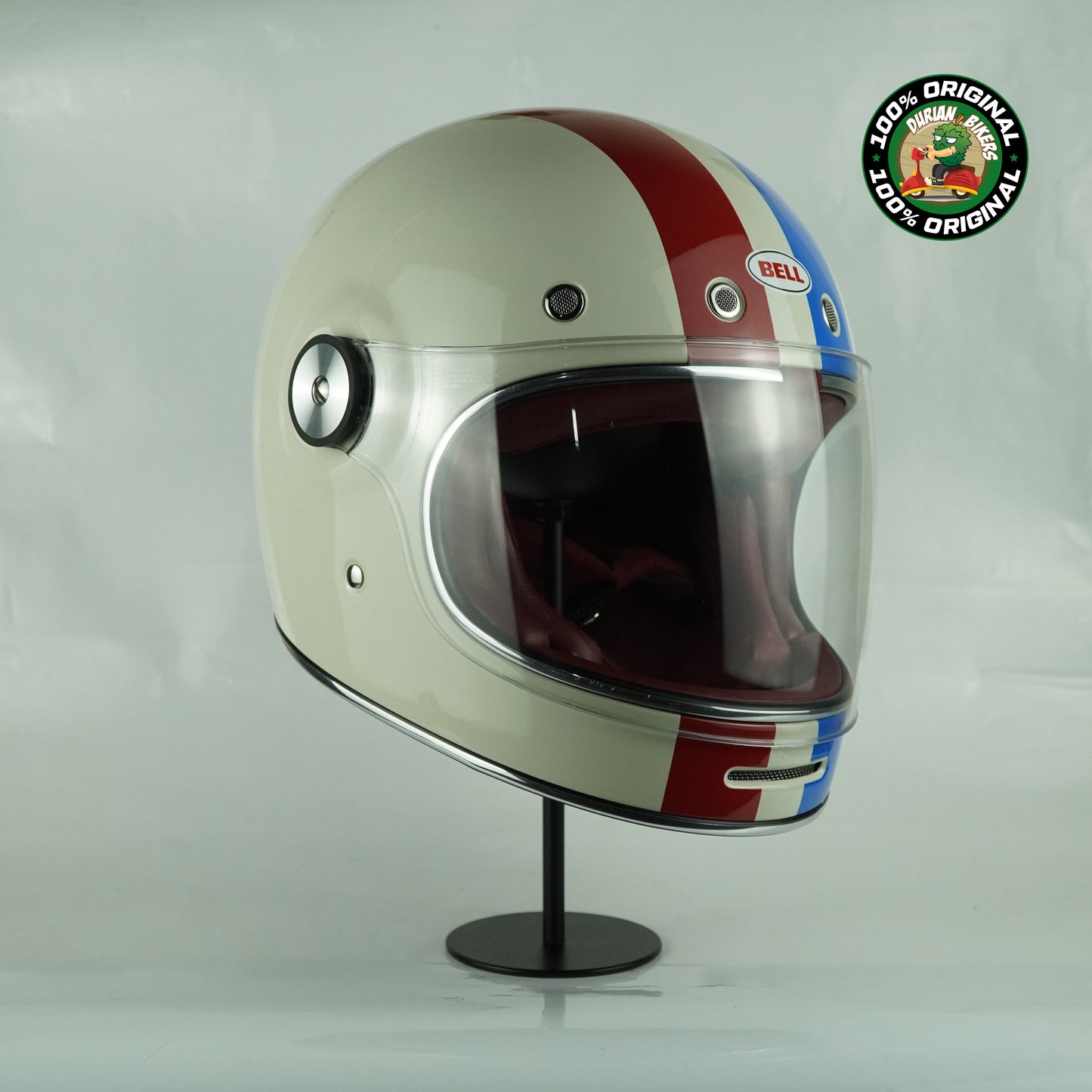 Bell Helmet Bullitt SE (Command Gloss Vintage White/OxBlood/Blue)