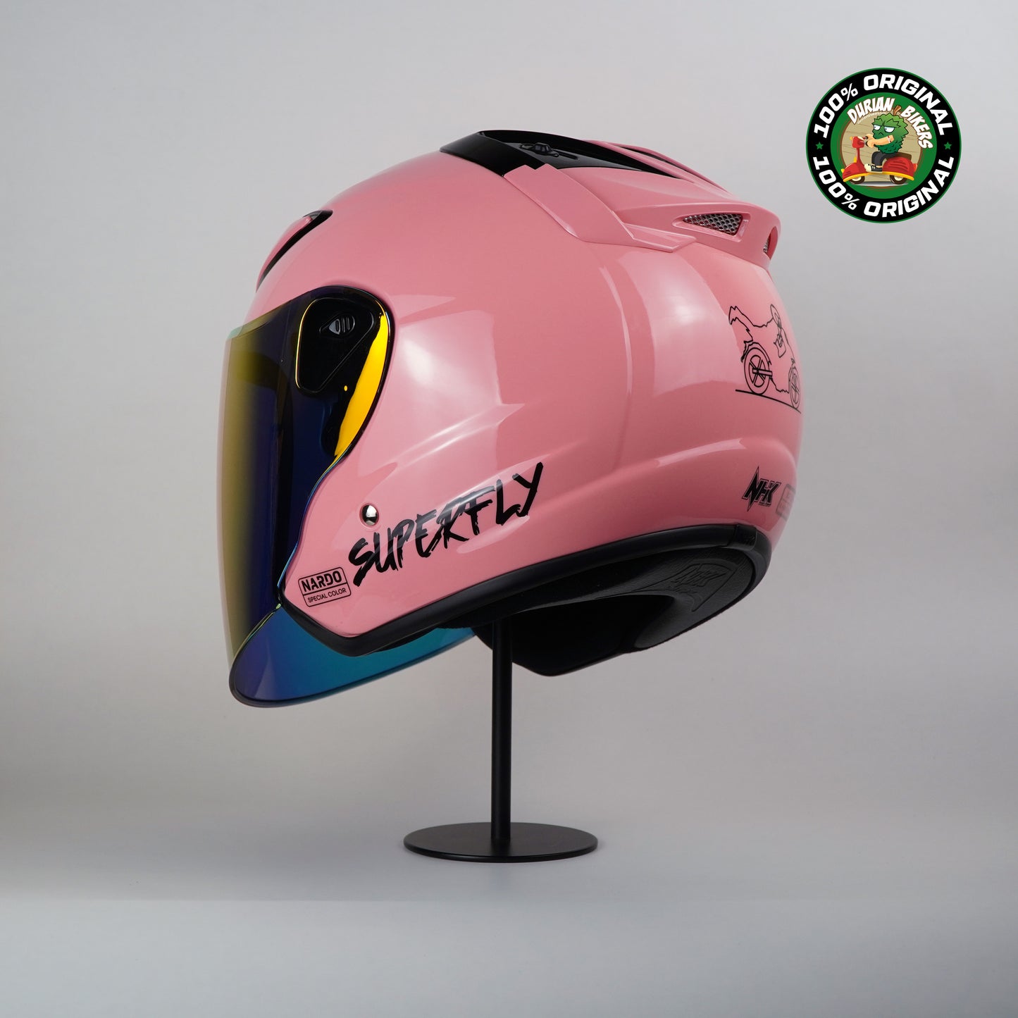 NHK Helmet X SUPERFLY R6 v2 Solid (Nardo Pink Glossy)