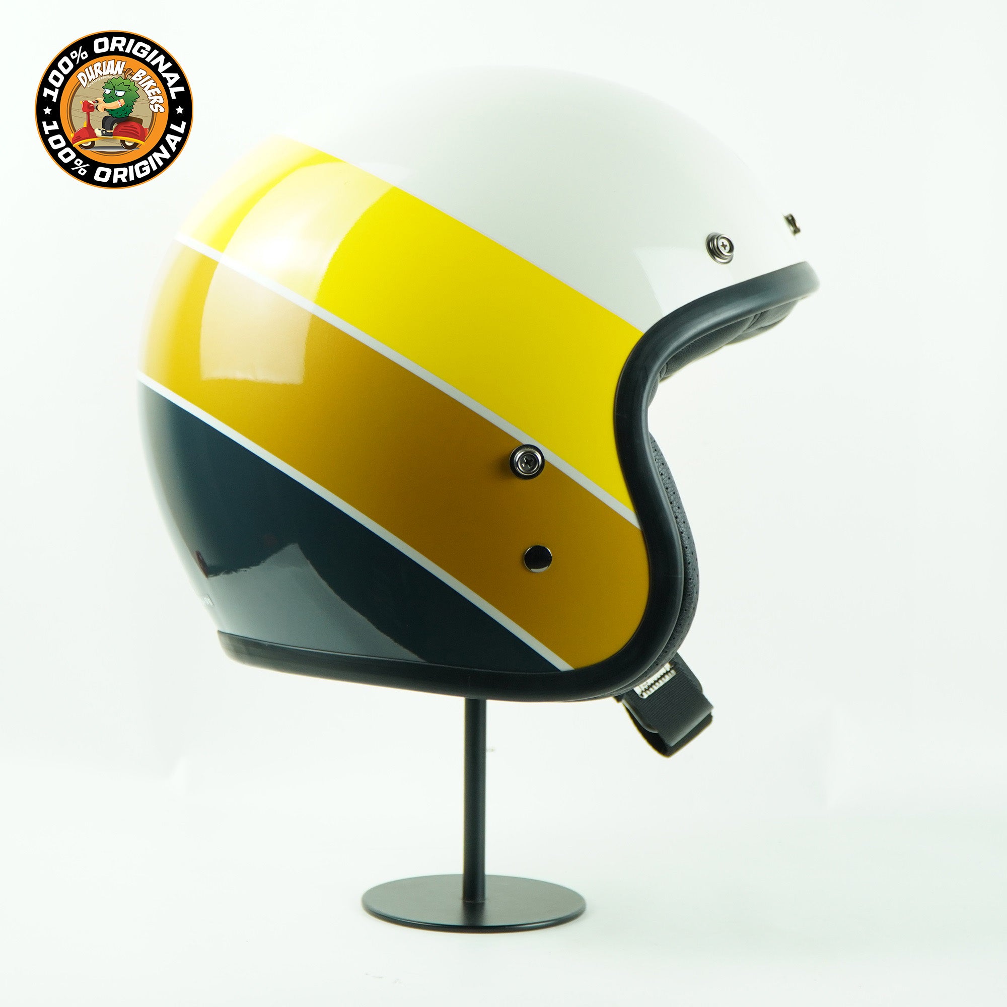 authentic yellow bike football helmet shell Bell Helmet Custom 500 (Riff Gloss Sand/Yellow) – Durian Bikers
