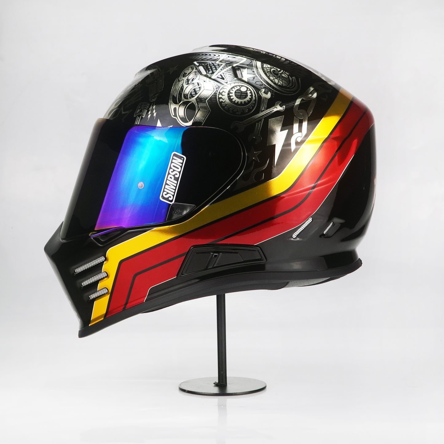 Simpson Helmet Venom Bandit (Black/Chrome)