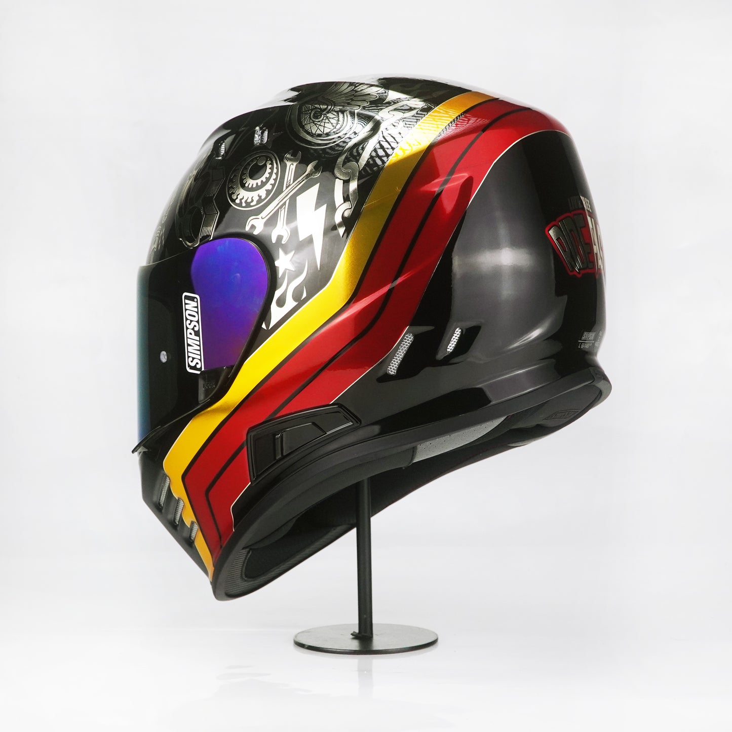 Simpson Helmet Venom Bandit (Black/Chrome)