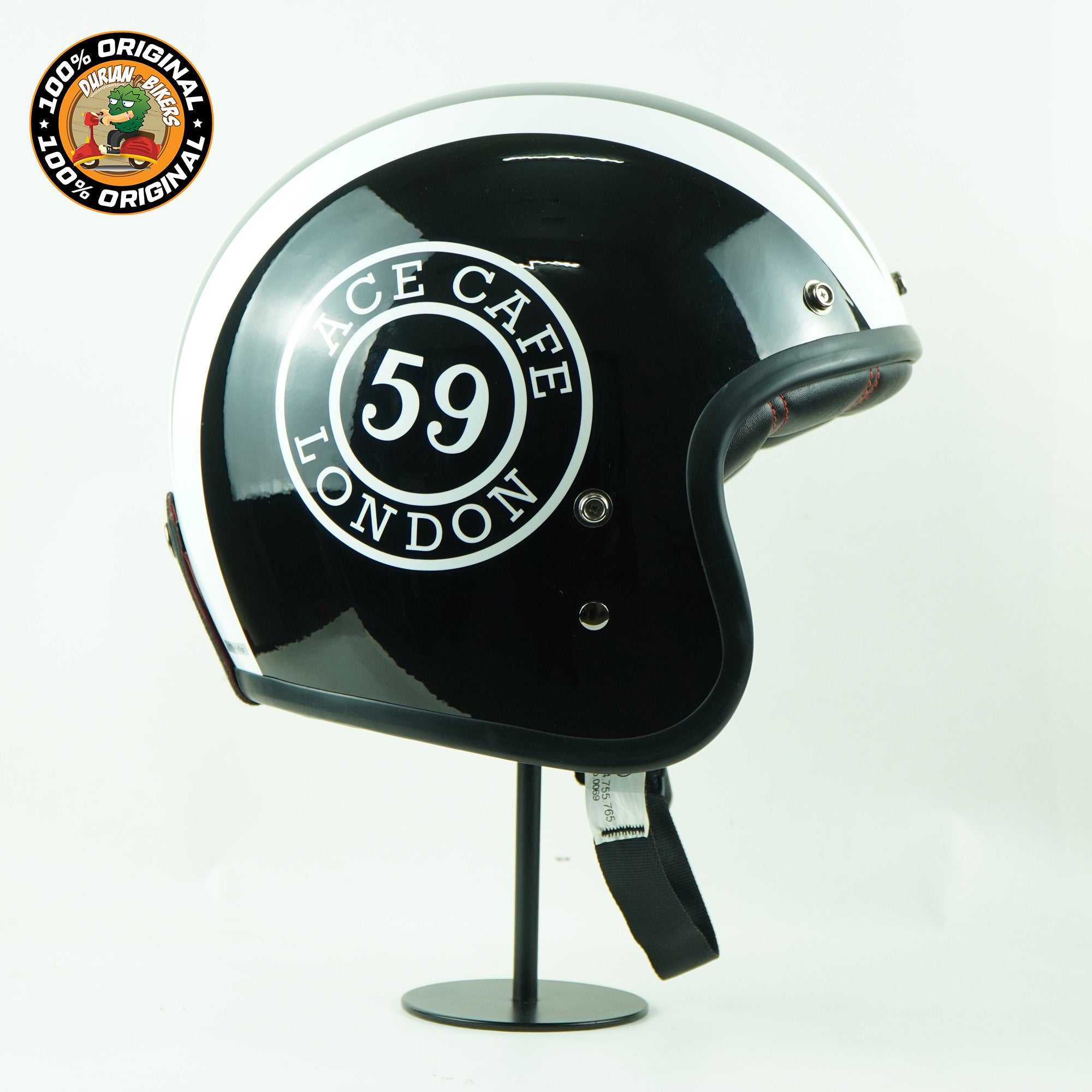 bell bullitt ace cafe blackjack carbon retro helmet Bell Helmet Custom 500 (Ace Cafe 59 Black/White) – Durian Bikers
