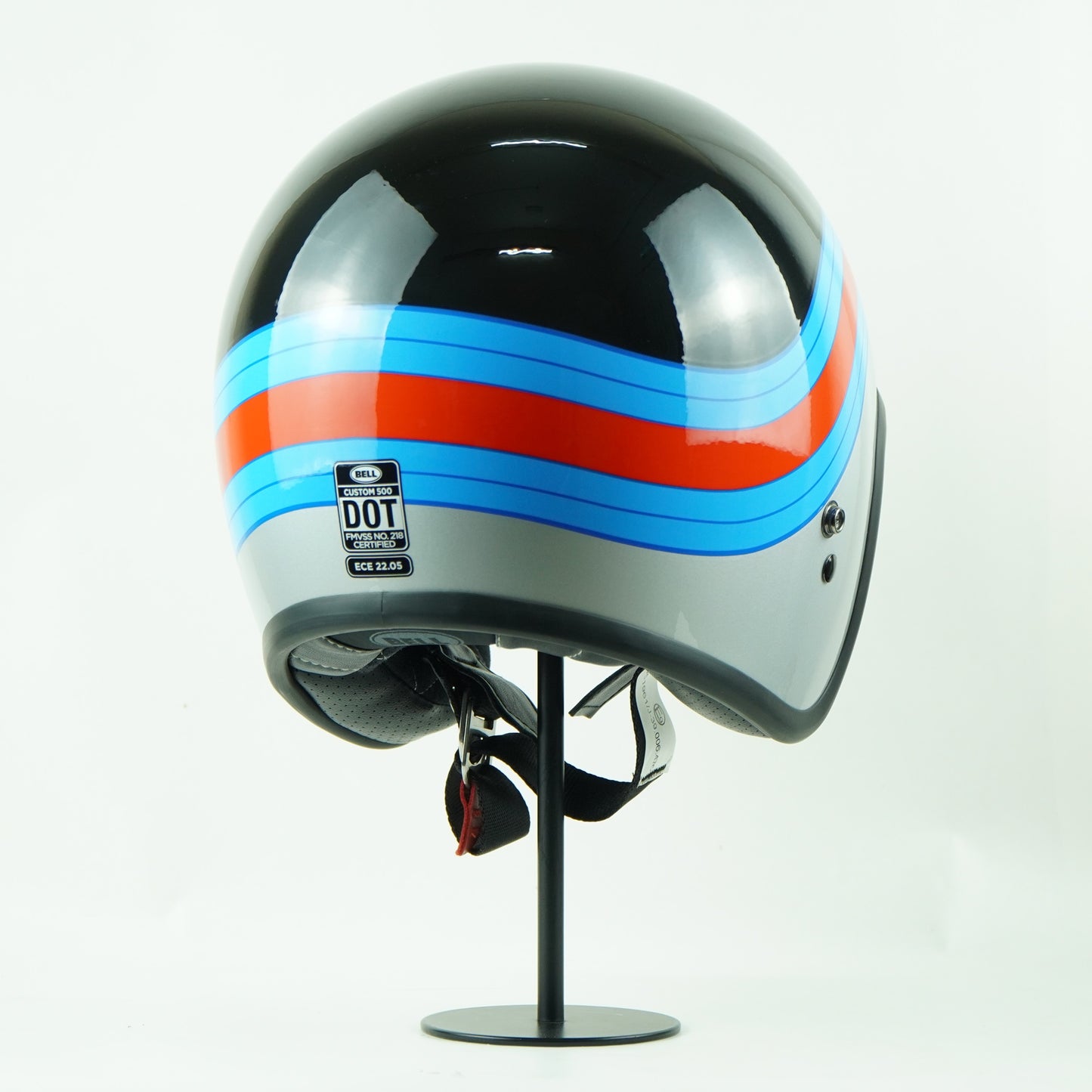 Bell Helmet Custom 500 (Pulse Gloss Black/Blue/Red)