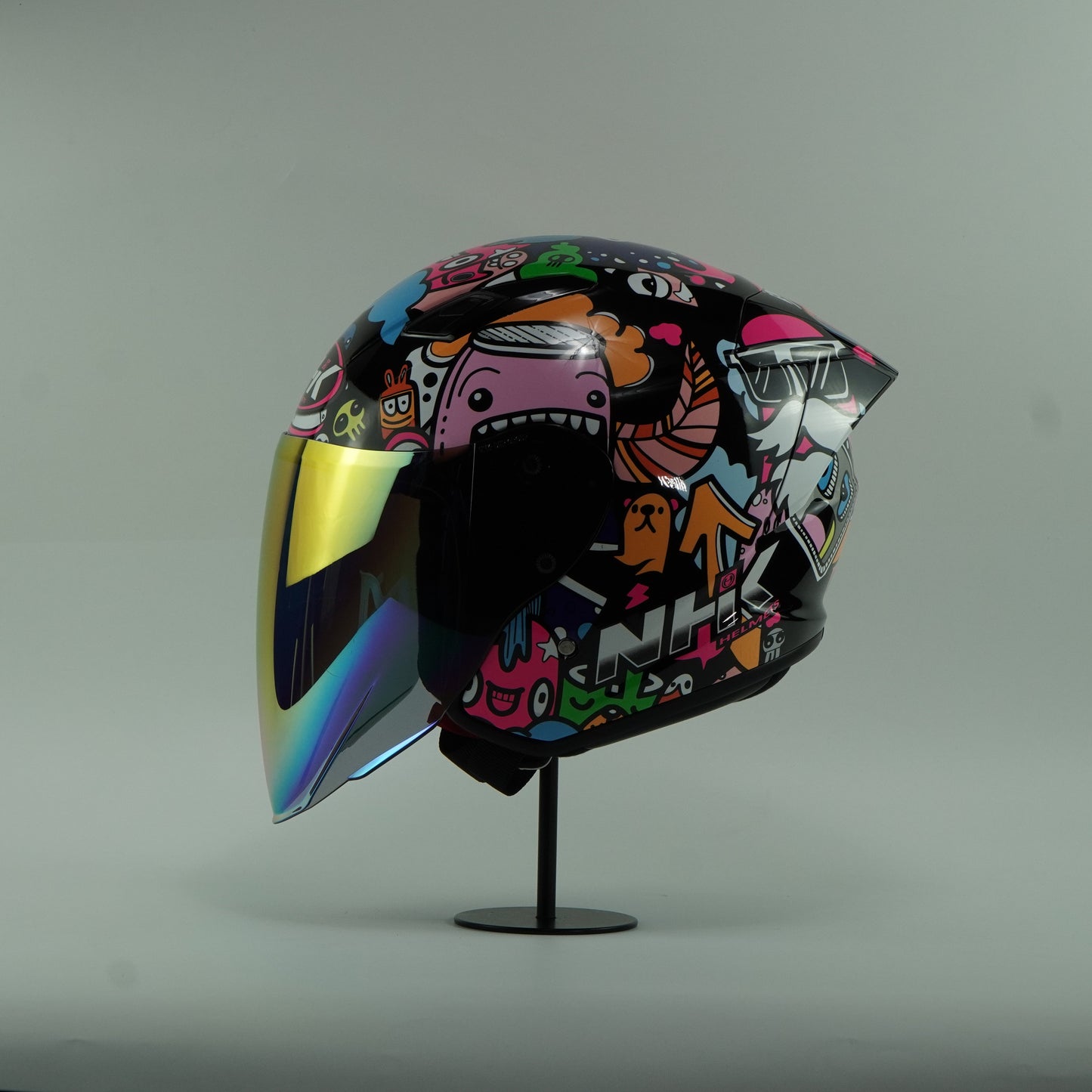NHK Helmet S1GP S Doodles (Black/Blue Glossy)