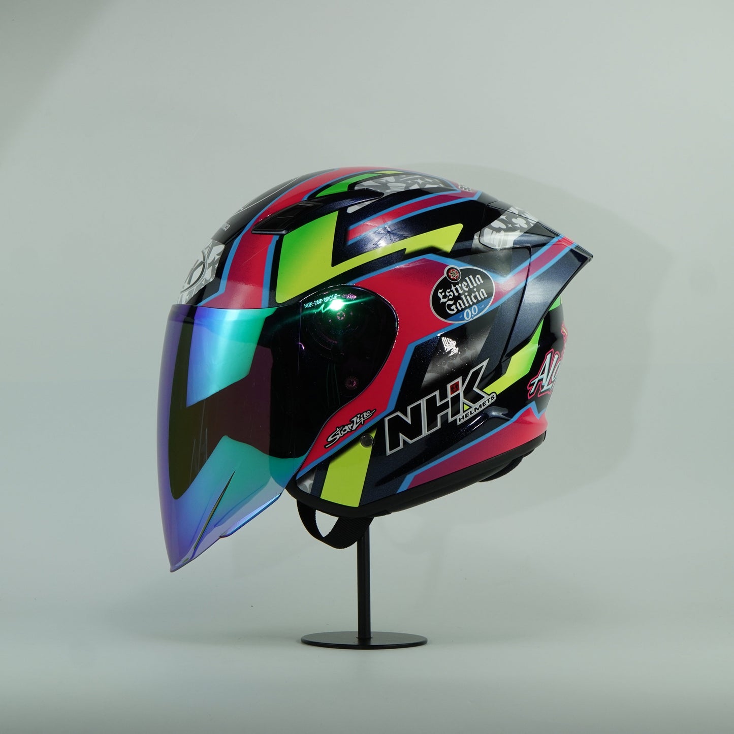 NHK Helmet S1GP S Alonso #10 (Black Metallic Blue Glossy)