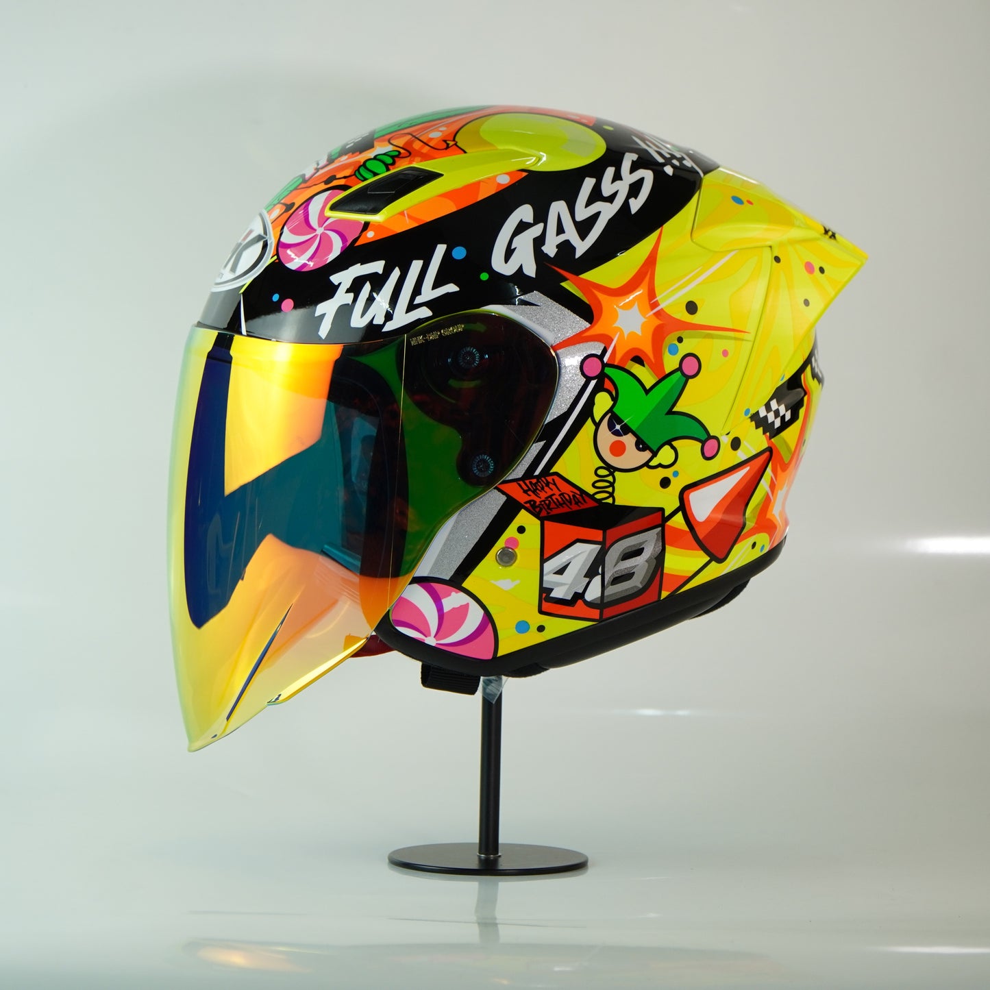 NHK Helmet S1GP S Ortola #5 (Yellow Flo Glossy)