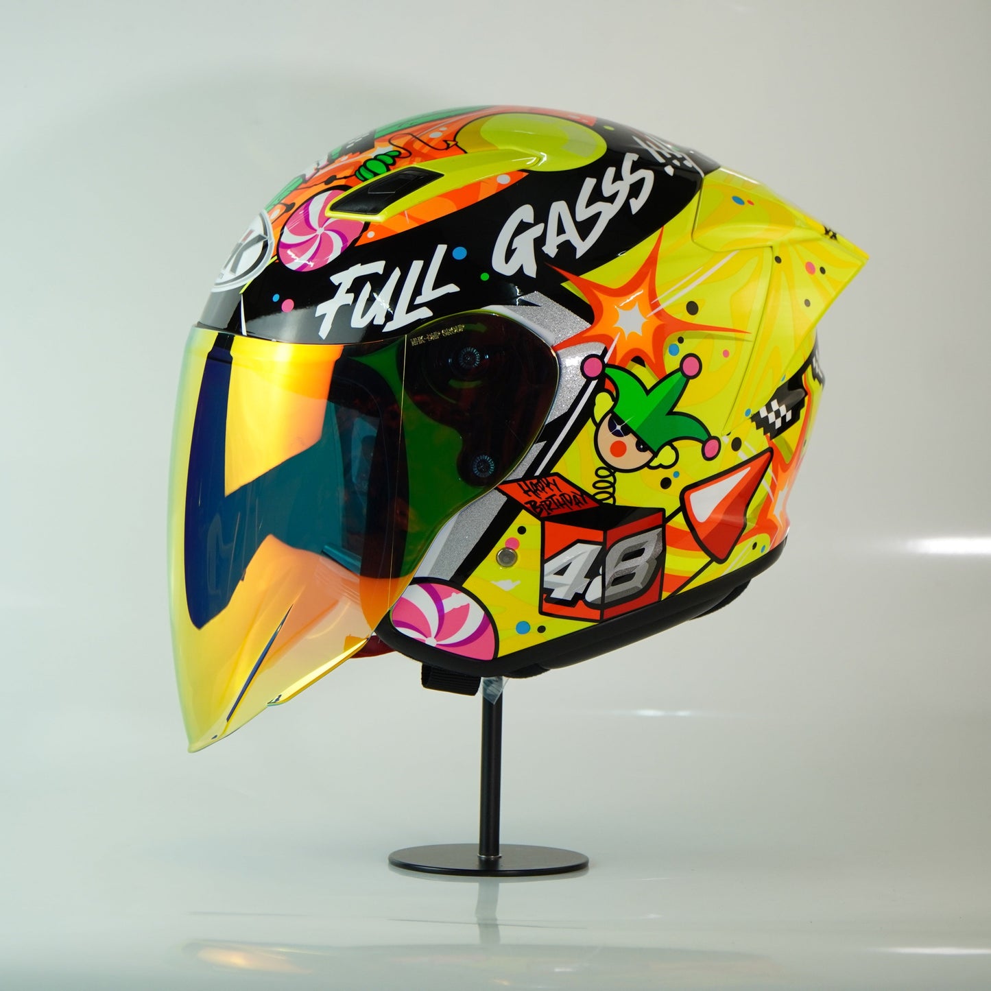 NHK Helmet S1GP S Ortola #5 (Yellow Flo Glossy)