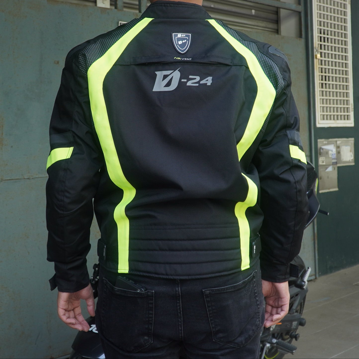 Durian Bikers D-24 Men Jacket Mesh (Black/Hi Viz)