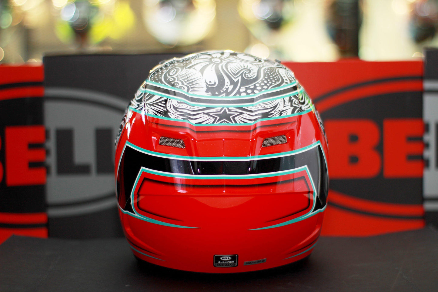 Bell Qualifier (Tagger Splice White/Black/Red) - Durian Bikers