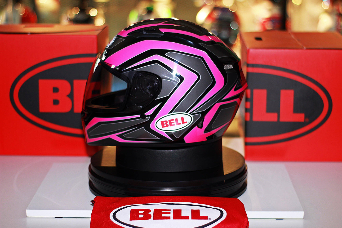Bell Qualifier (Machine Black/Pink) - Durian Bikers