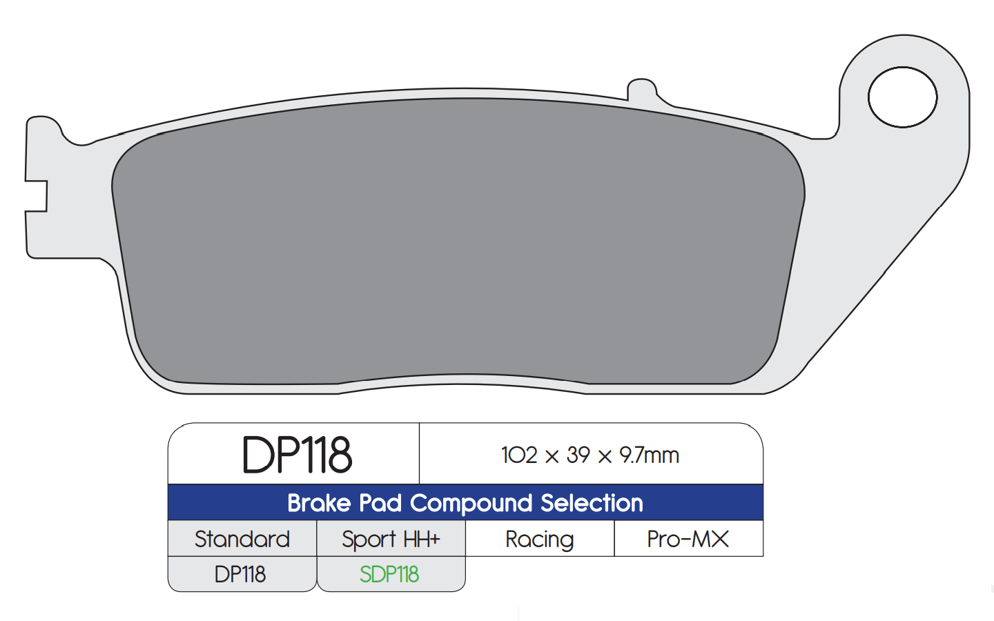 DP Brakes (DP118) Brake Pads - Durian Bikers