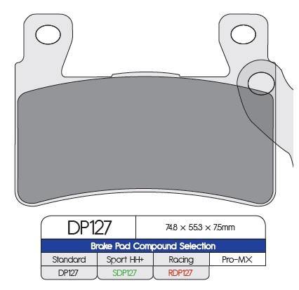 DP Brakes (RDP127) Brake Pads - Durian Bikers