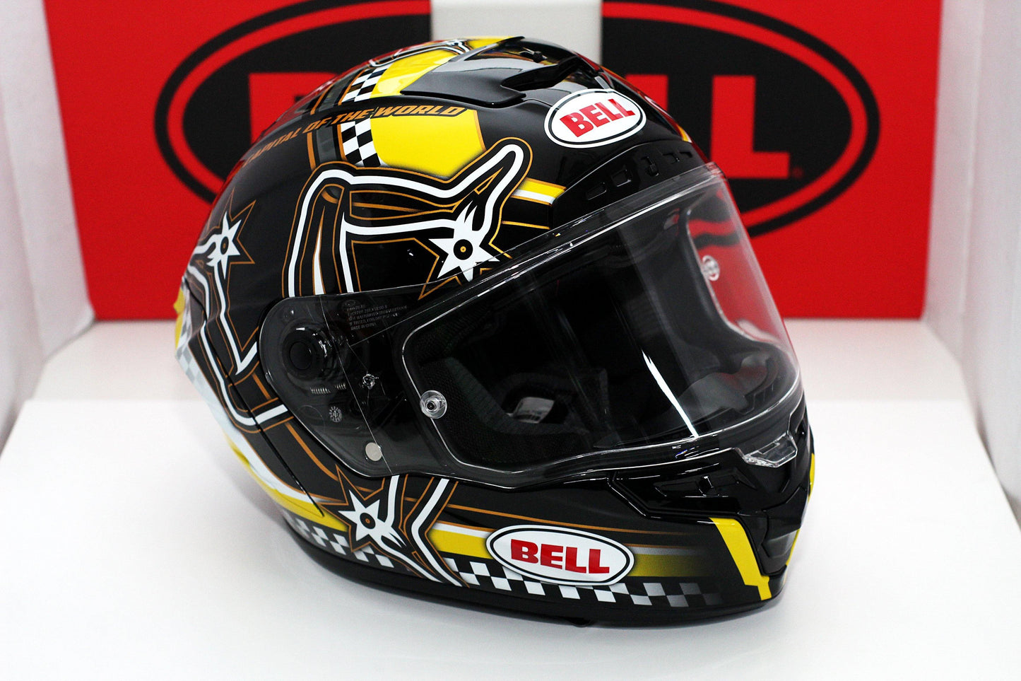 Bell Star (Isle of Man Gloss Black/Yellow) - Durian Bikers