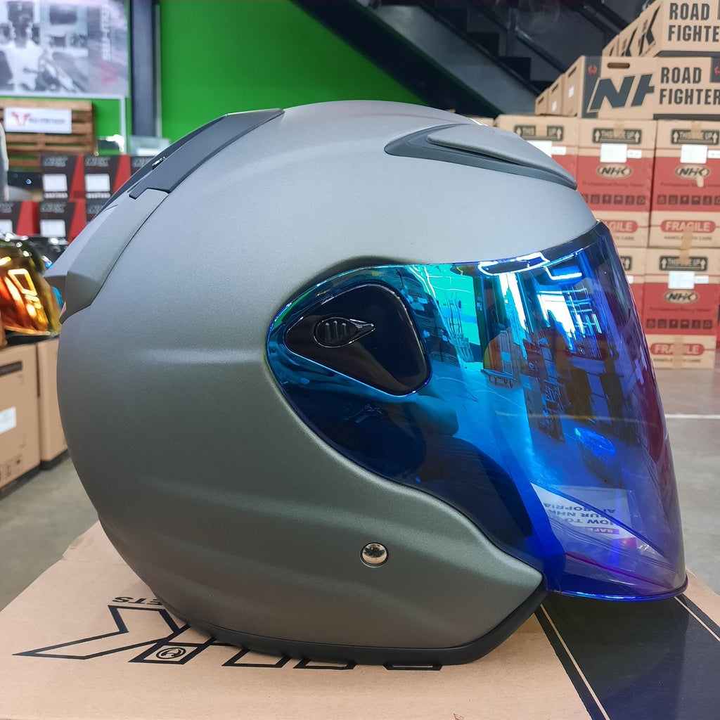 NHK Helmet R6 v2 Solid (Grey Matt)