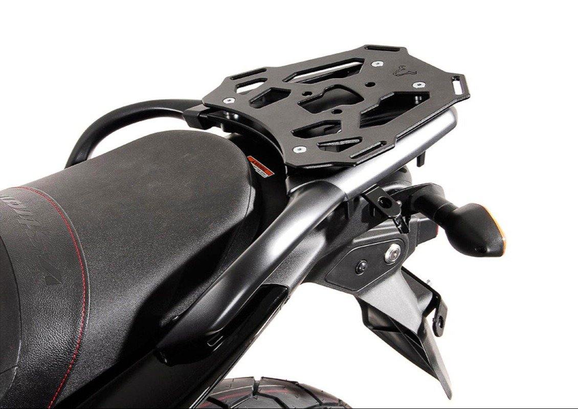 SW-Motech ALU Rack (Black) fits for Suzuki DL650 / V-Strom 650 XT ('11-'16) - Durian Bikers