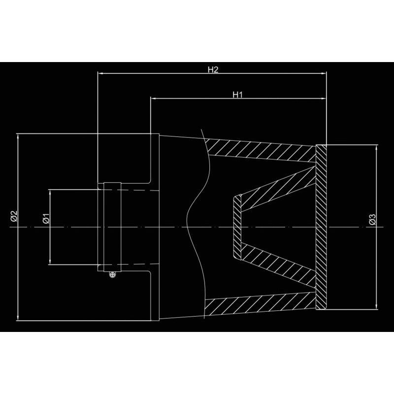 BMC Conical Plastic Top Twin Air Filter for Direction Induction (Ø:100,Ø2:152,L:186) (FBTW100-140)