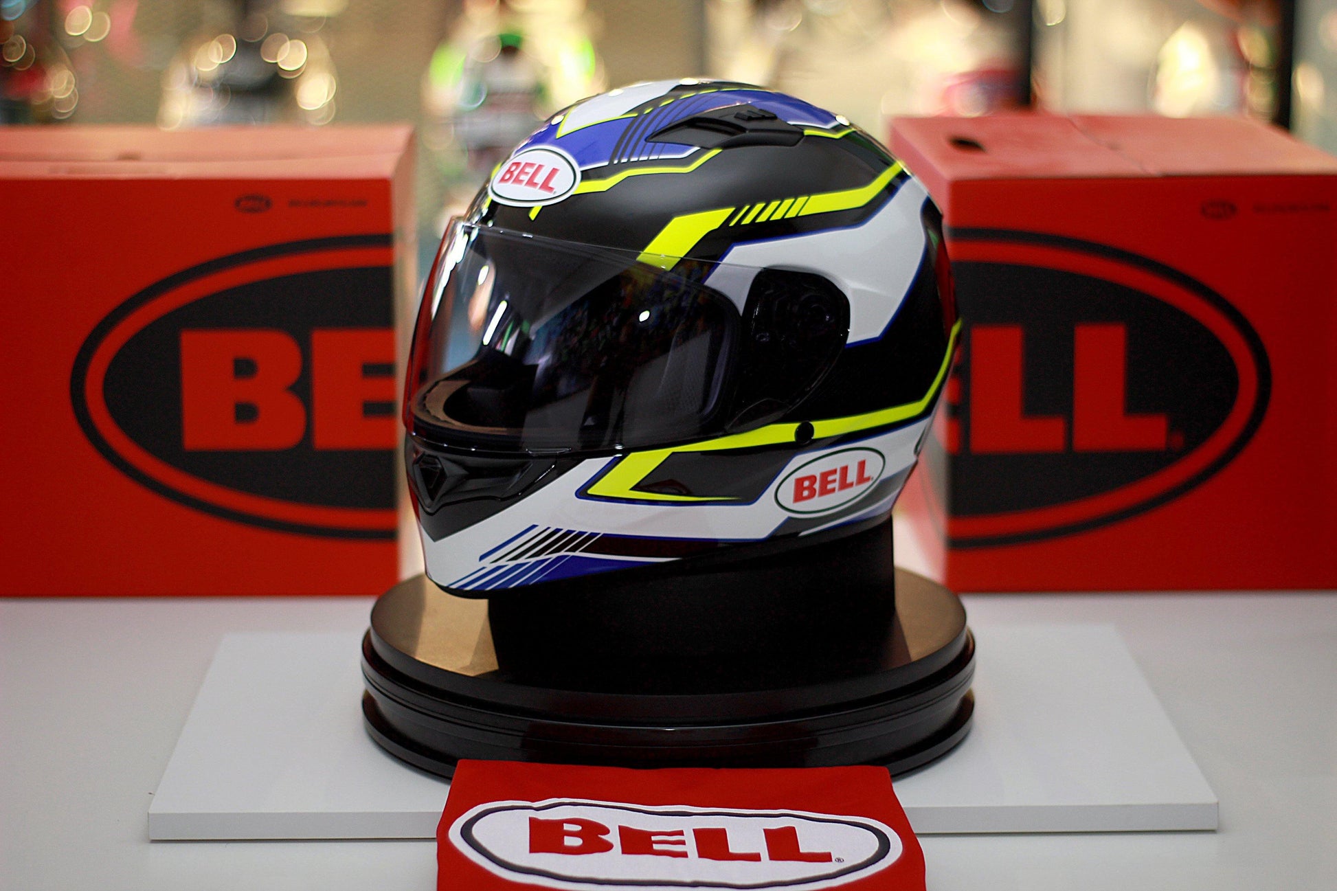 Bell Qualifier (Torque Blue/Yellow) - Durian Bikers