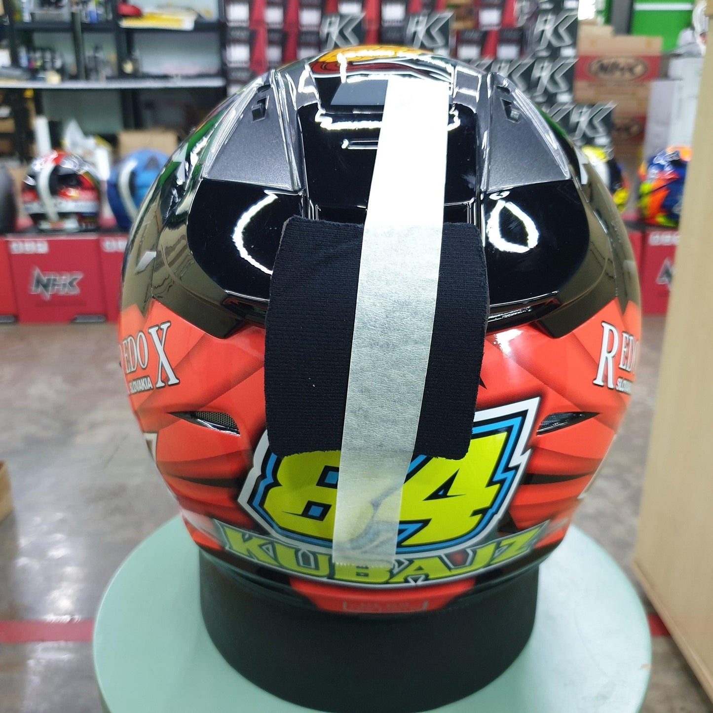 NHK Helmets R1 v2.0 Jakub #2 (Brno) (Black/Orange Glossy) - Durian Bikers