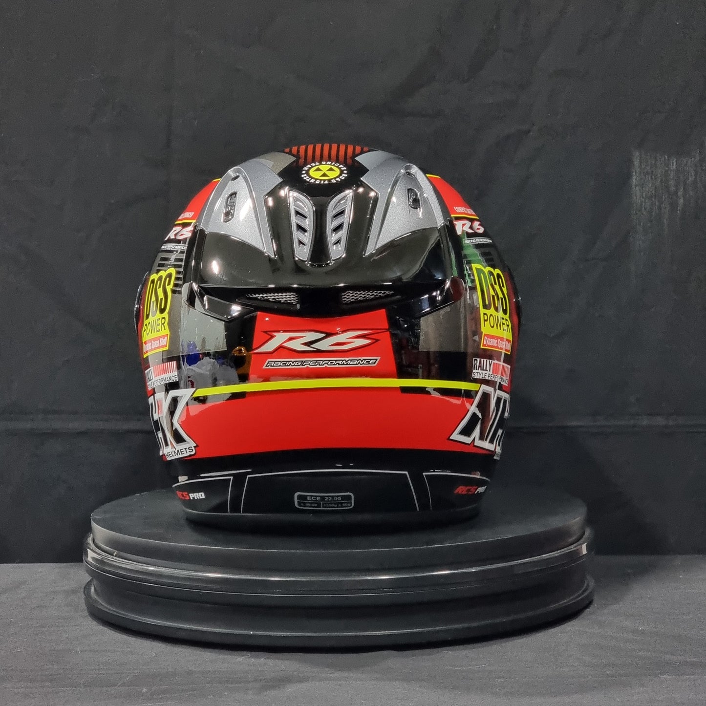 NHK Helmet R6 v2 Rally (Black/Red Glossy)
