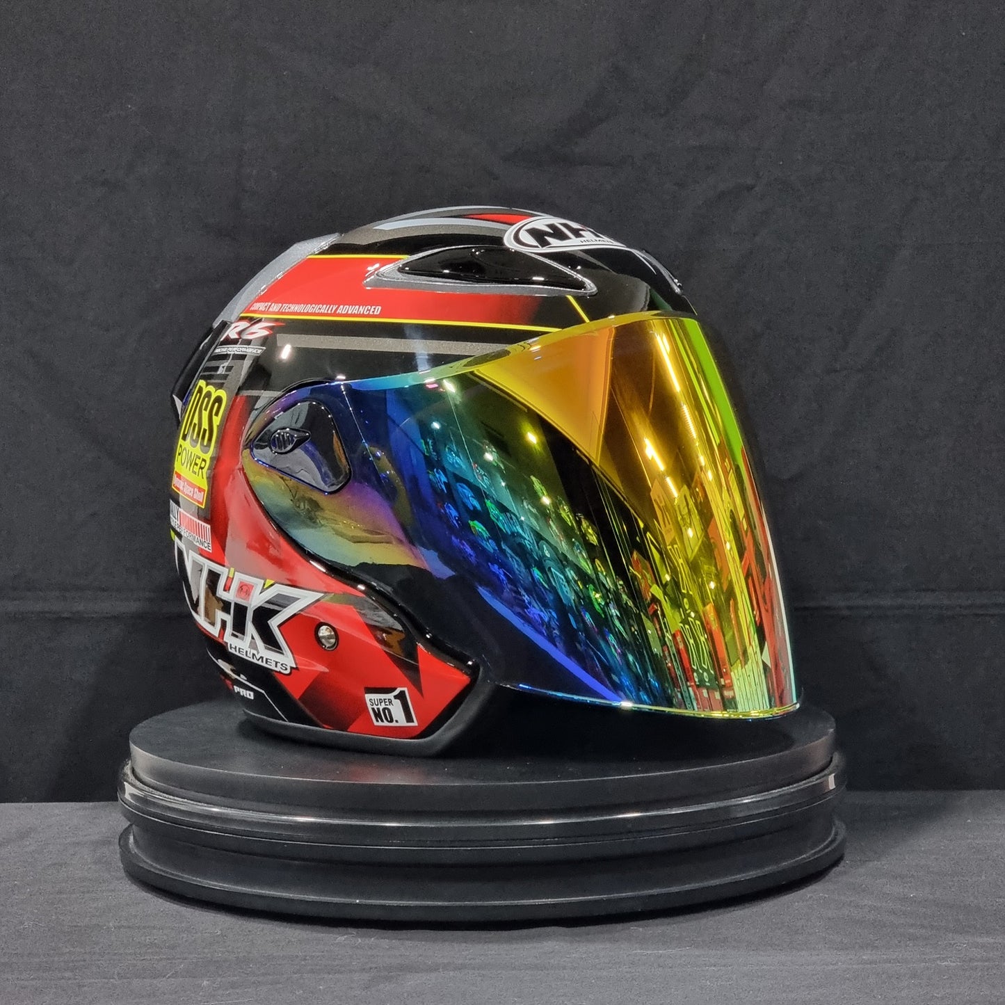 NHK Helmet R6 v2 Rally (Black/Red Glossy)