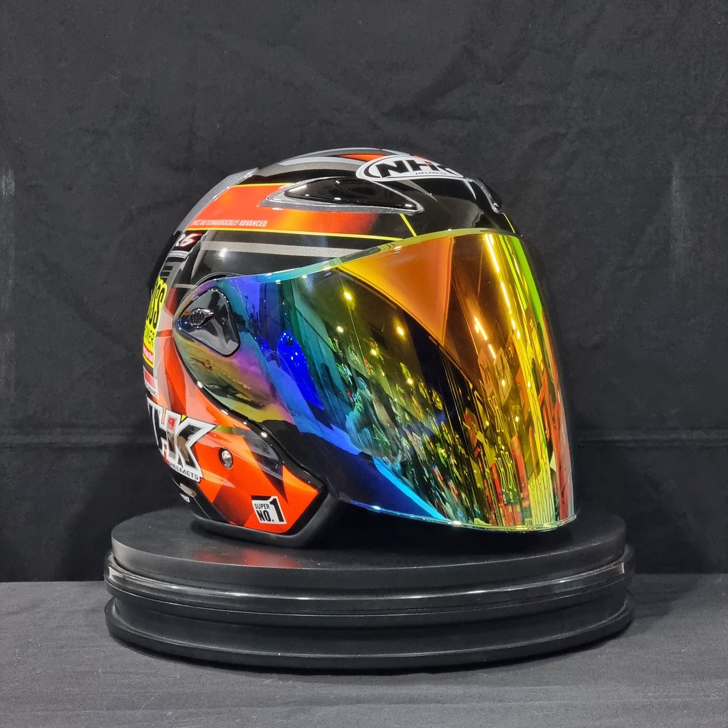 NHK Helmet R6 v2 Rally (Black/Orange Glossy)
