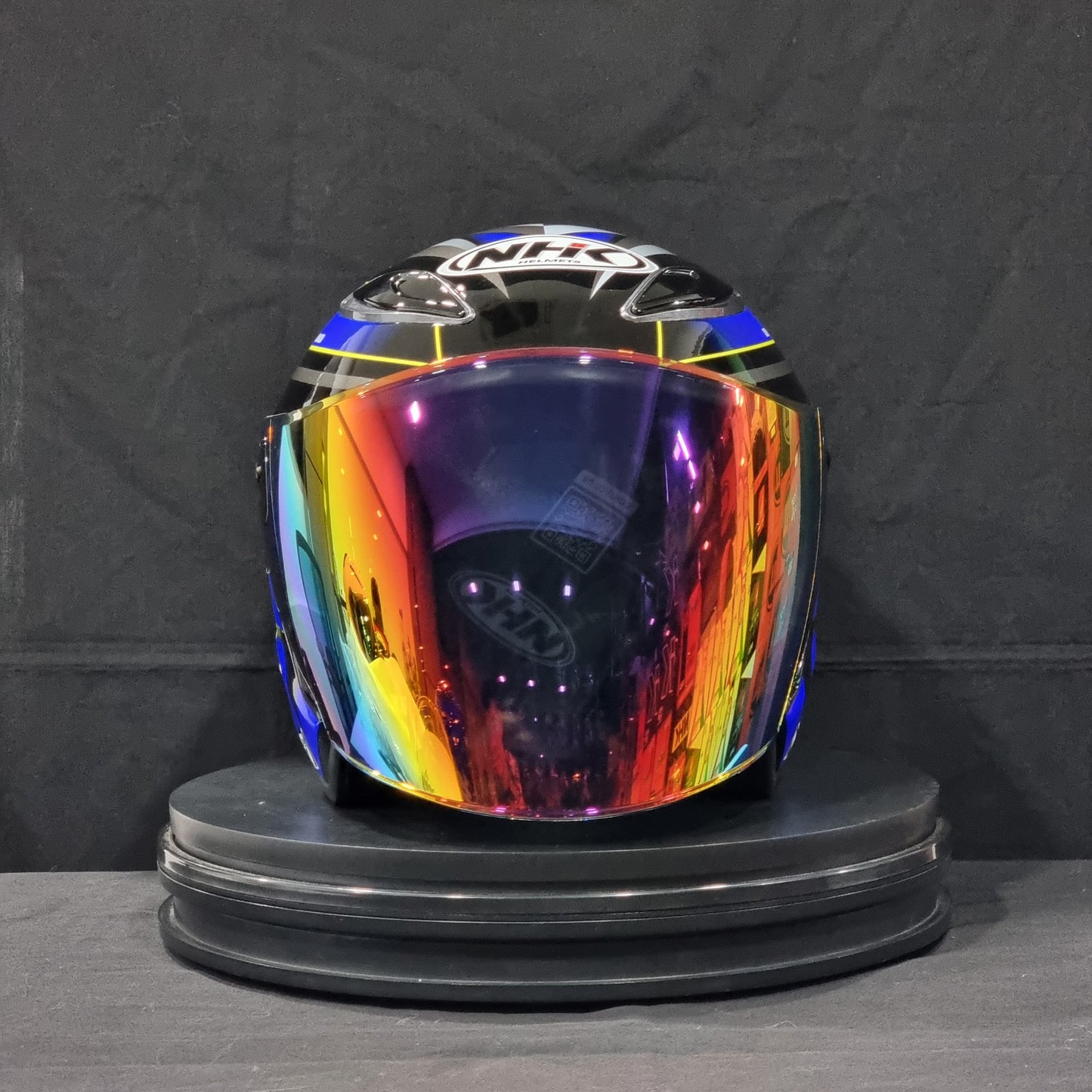 NHK Helmet R6 v2 Rally (Black/Blue Glossy)