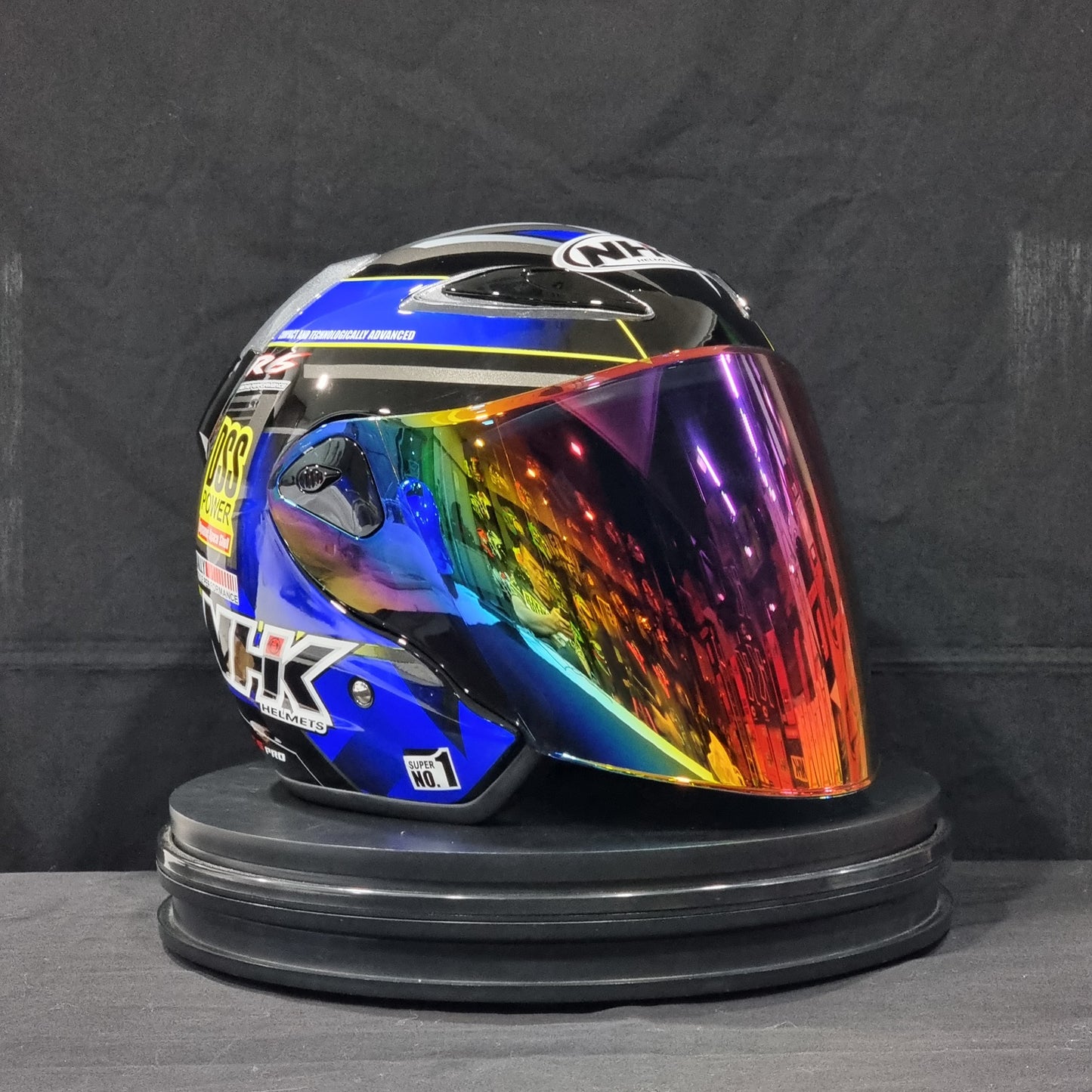 NHK Helmet R6 v2 Rally (Black/Blue Glossy)