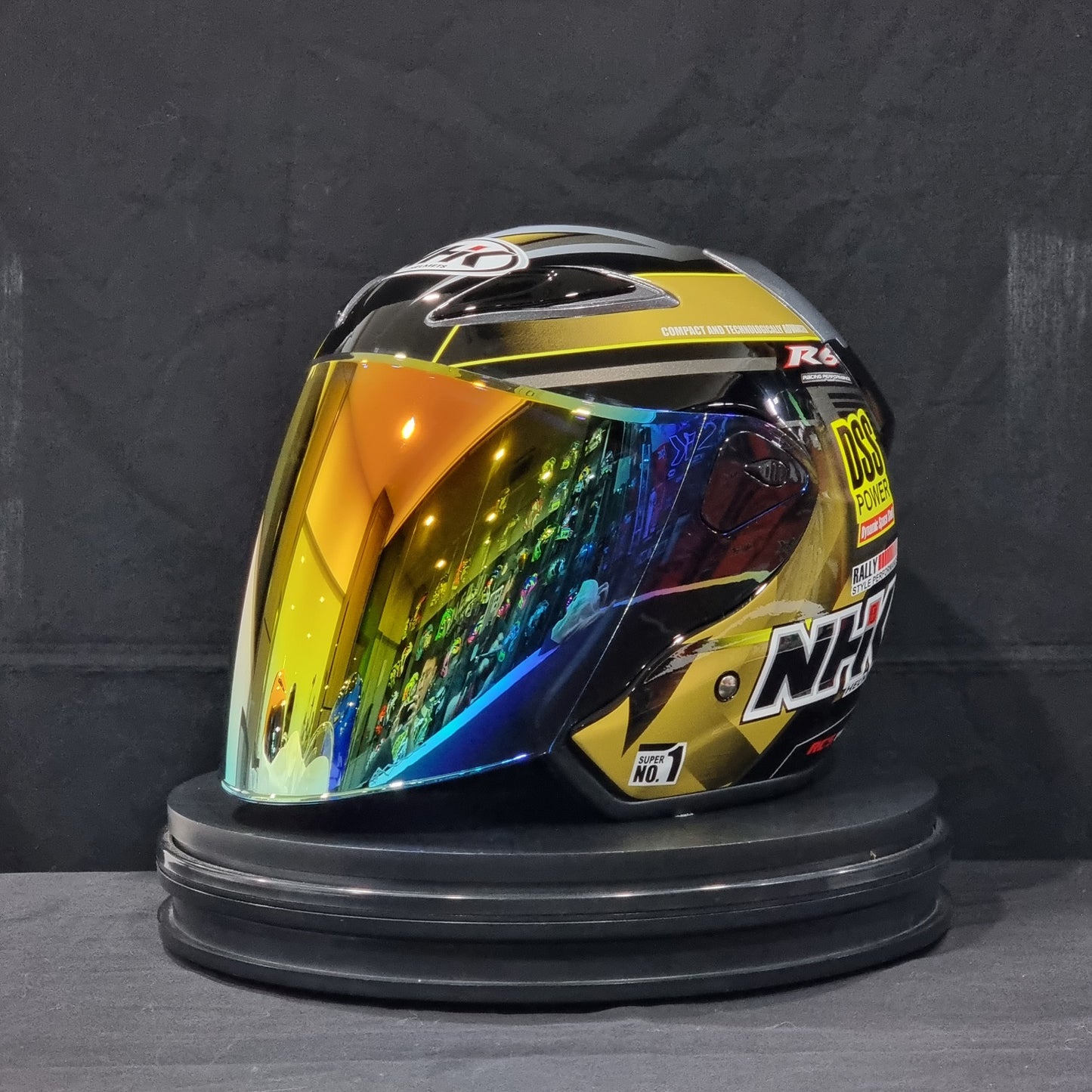NHK Helmet R6 v2 Rally (Black/Gold Glossy)