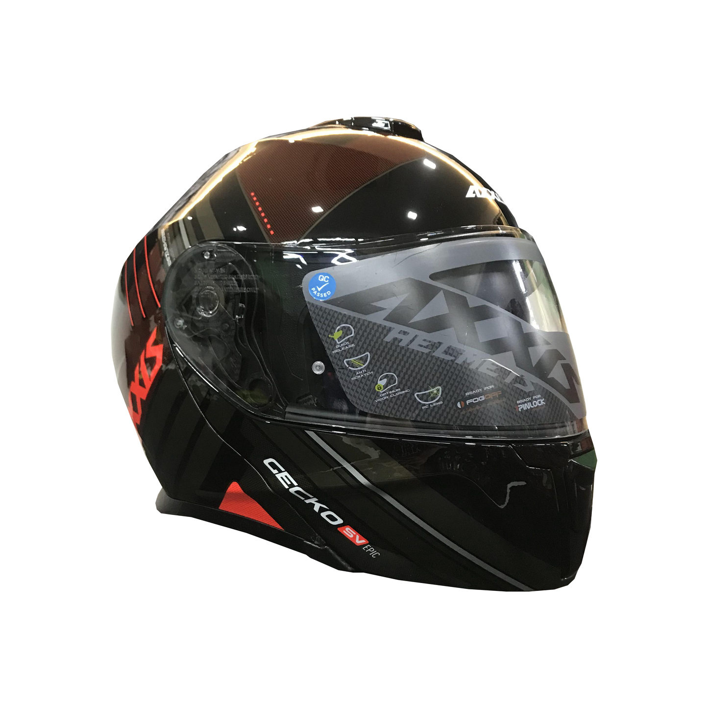 Axxis Helmet Gecko Epic (B5 Gloss Fluor Red)