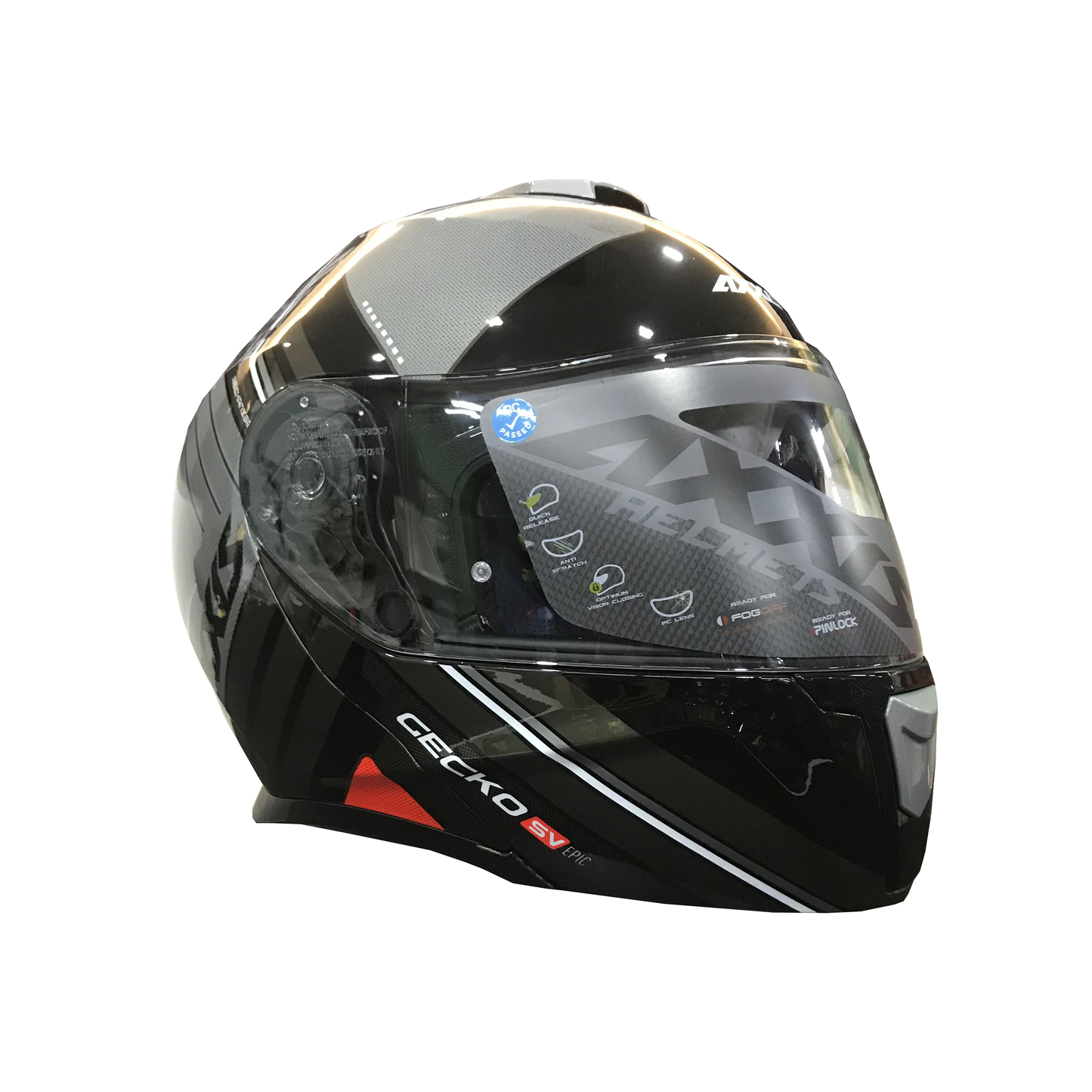 Axxis Helmet Gecko Epic (B2 Gloss Gray)