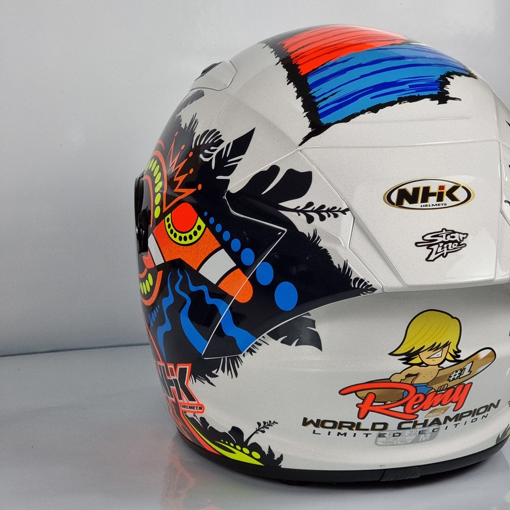 NHK Helmet S1GP Remi Gardner #3 (White Glitter Glossy)