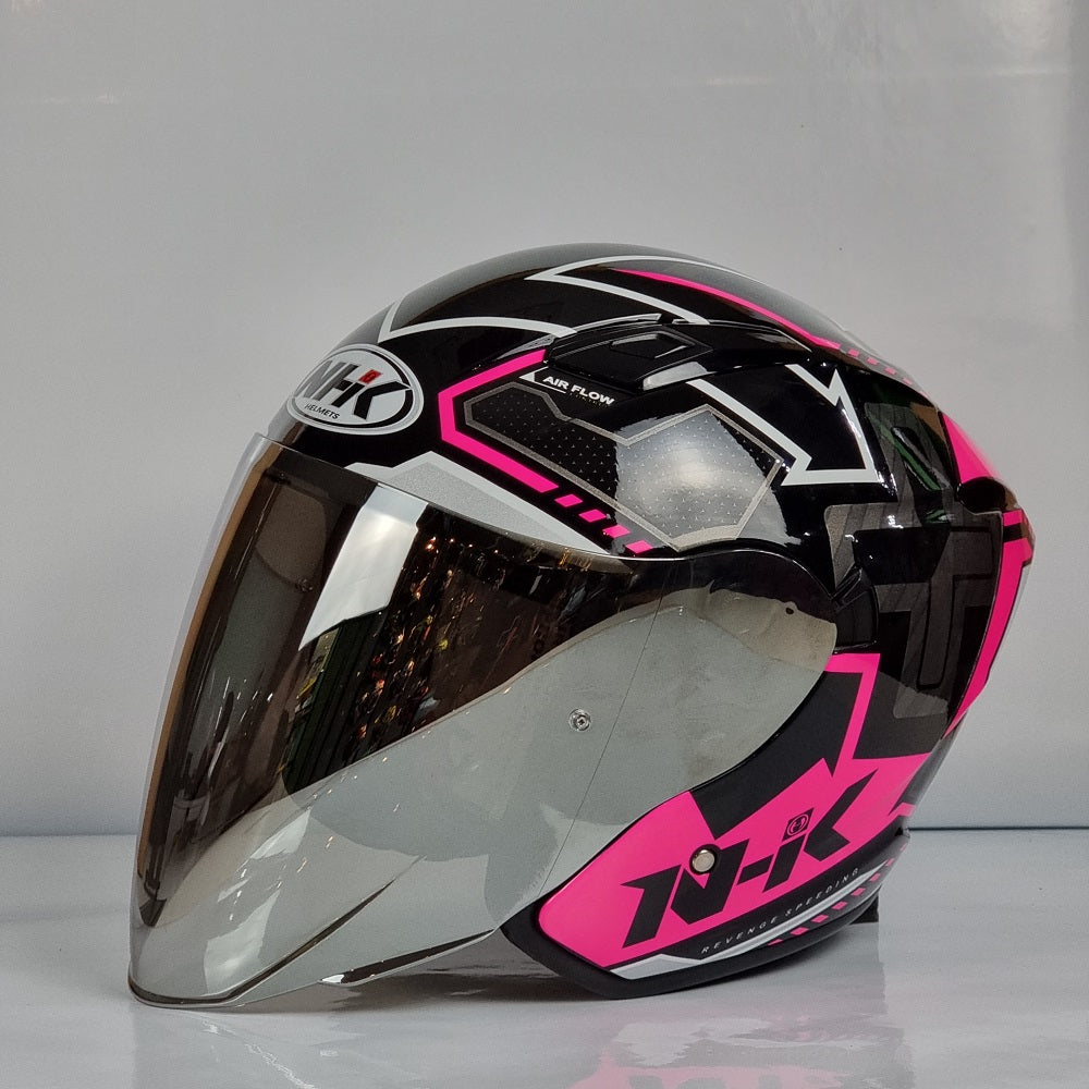NHK Helmet S1GP Revenge Speed (Black/Pink Glossy)