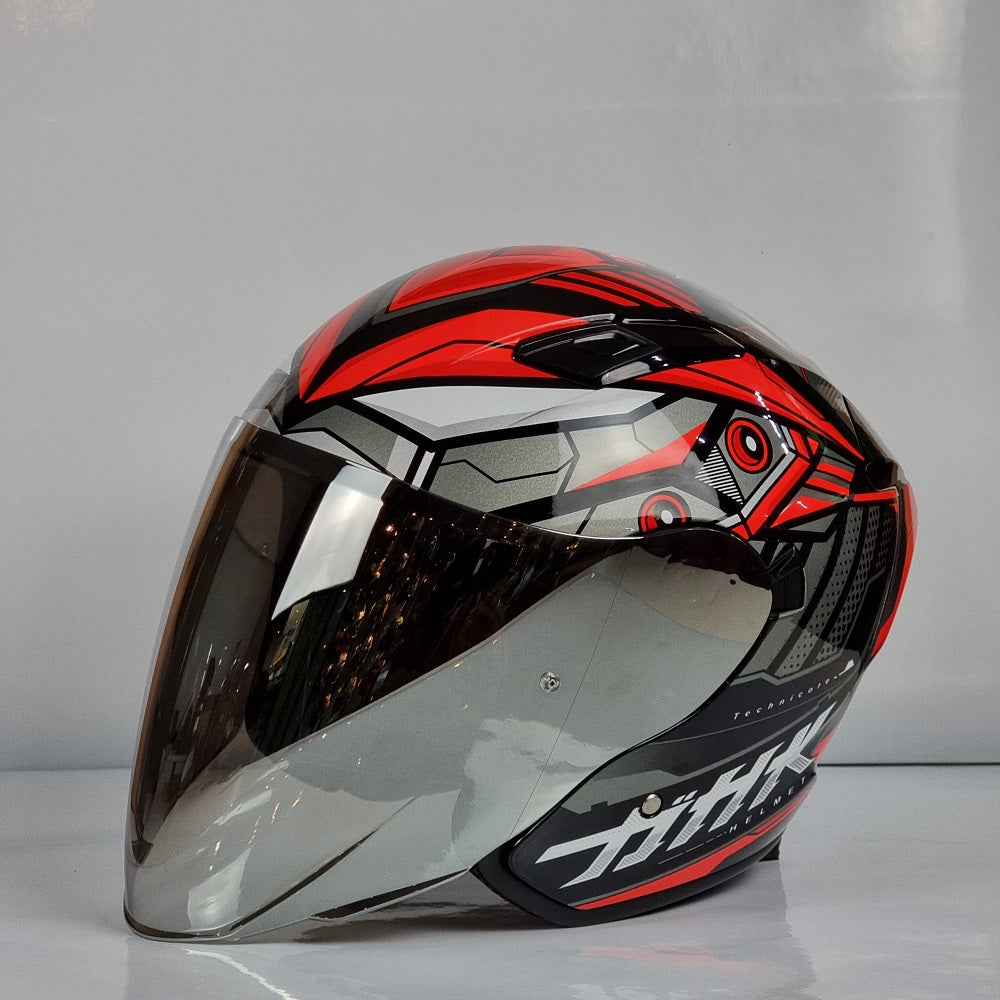 NHK Helmet S1GP Technicore (Black/Red Glossy)