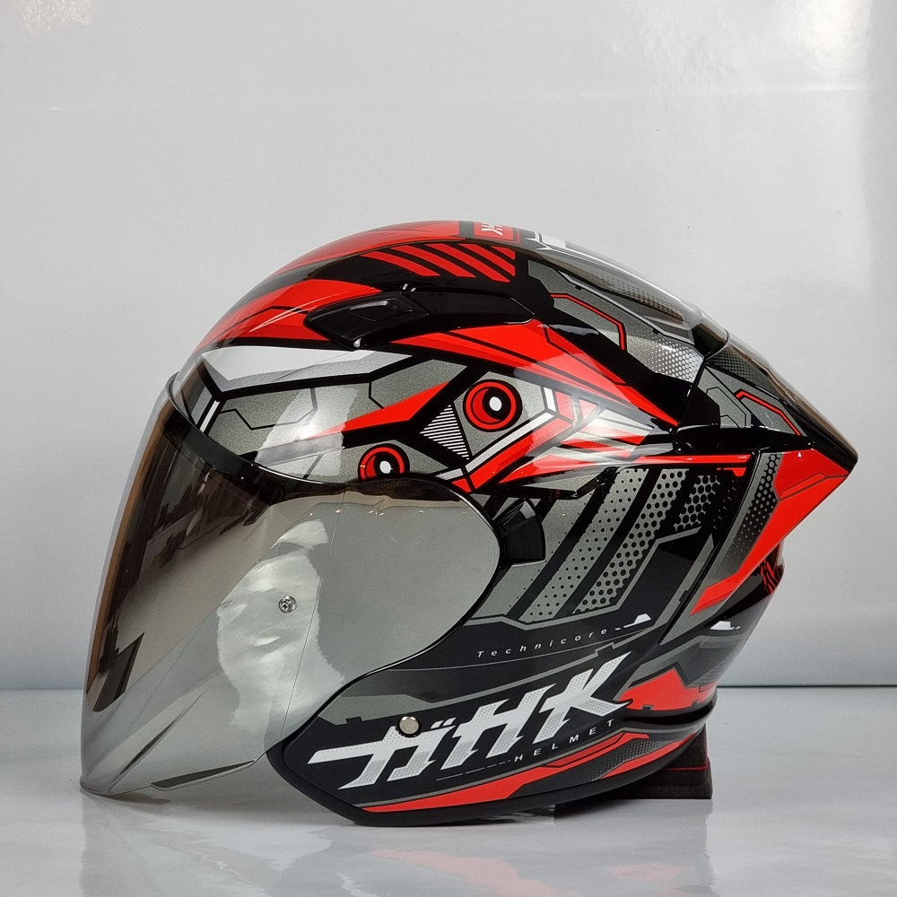 NHK Helmet S1GP Technicore (Black/Red Glossy)