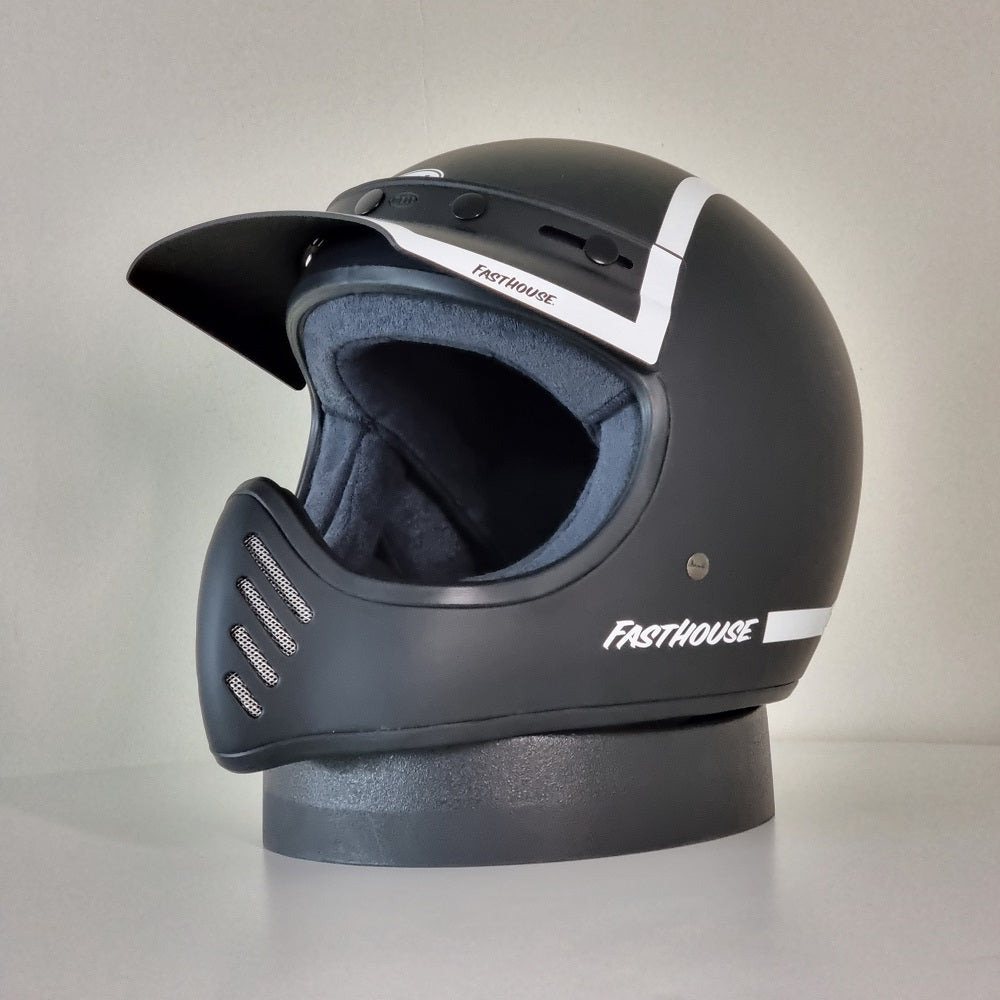 bell fasthouse street helmet Bell Helmet Moto-3 (Fasthouse Old Road Matte Gloss Black/White) – Durian Bikers