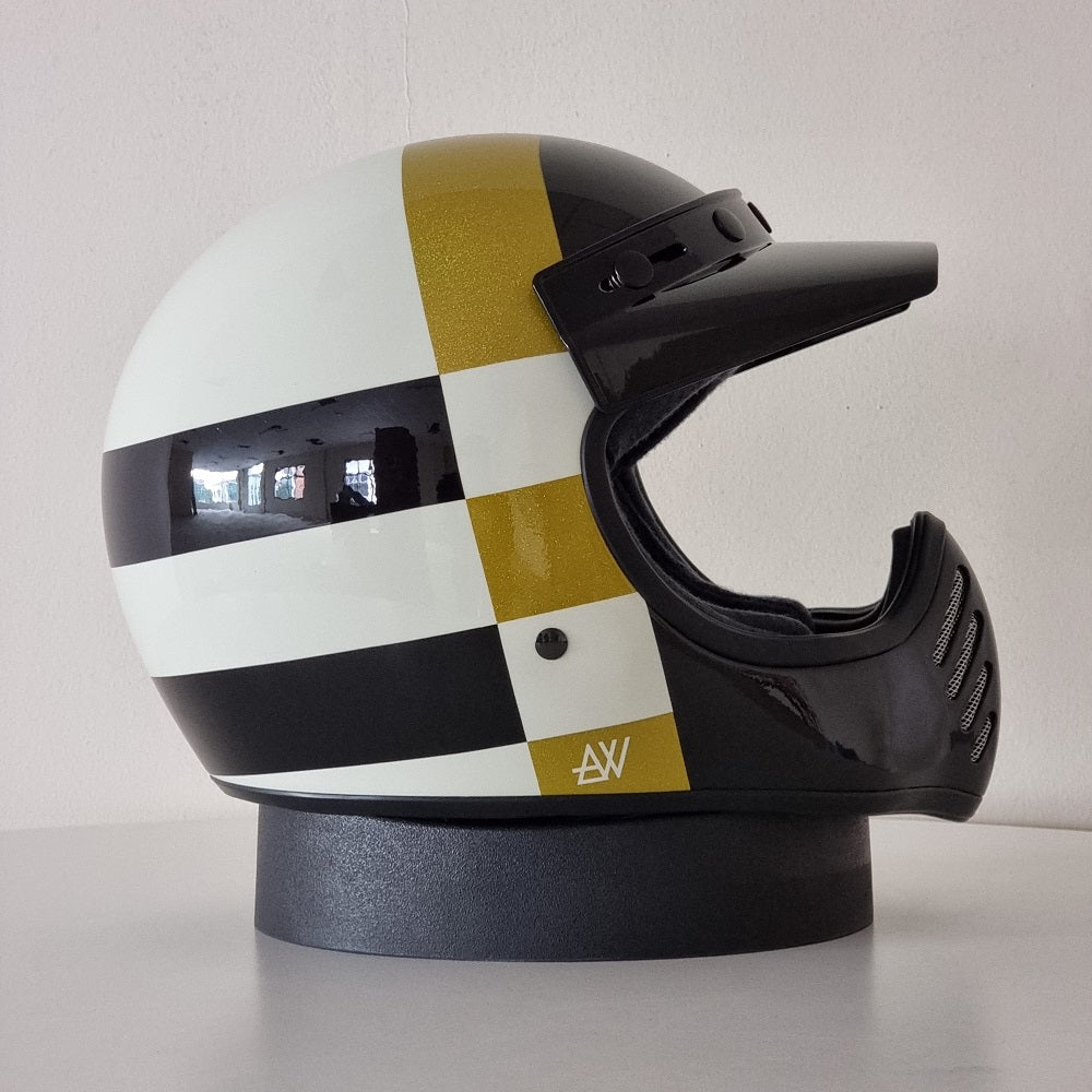 Bell Helmet Moto-3 (ATWYLD Orbit White/Black)