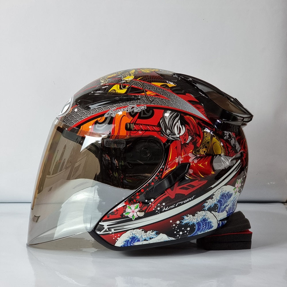 hjc cs r1 samurai helmet NHK Helmet R1 v2 Samurai (Black Glossy) – Durian Bikers