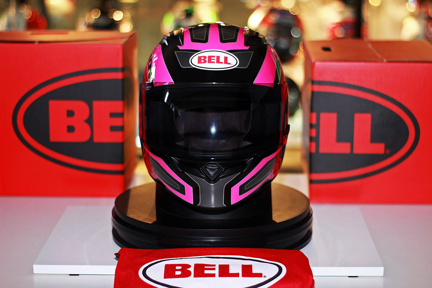 Bell Qualifier (Machine Black/Pink) - Durian Bikers