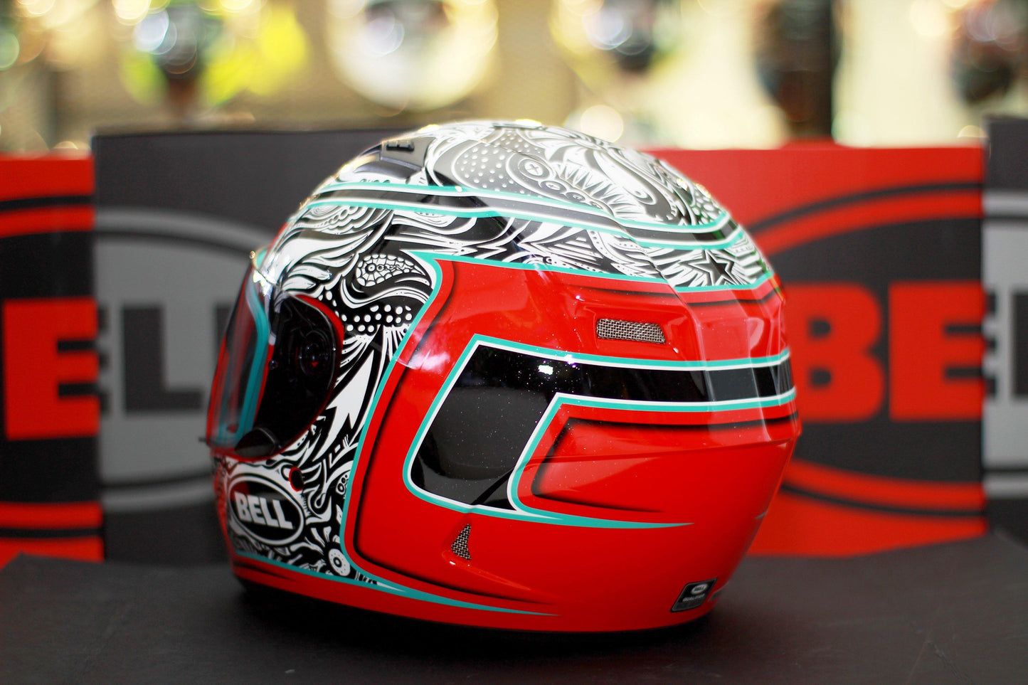 Bell Qualifier (Tagger Splice White/Black/Red) - Durian Bikers